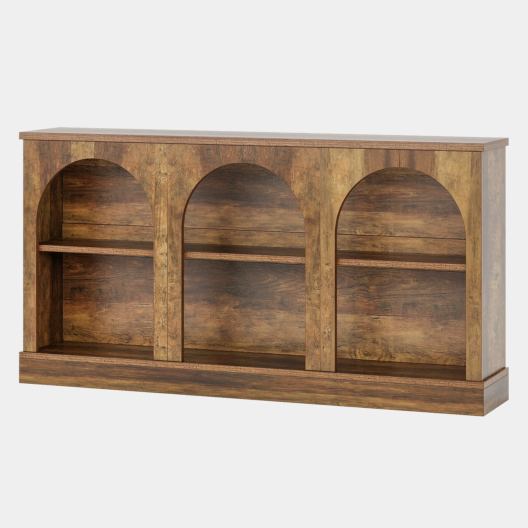 63" Console Table, Farmhouse Entryway Table with 3 Tier Storage - Image 12