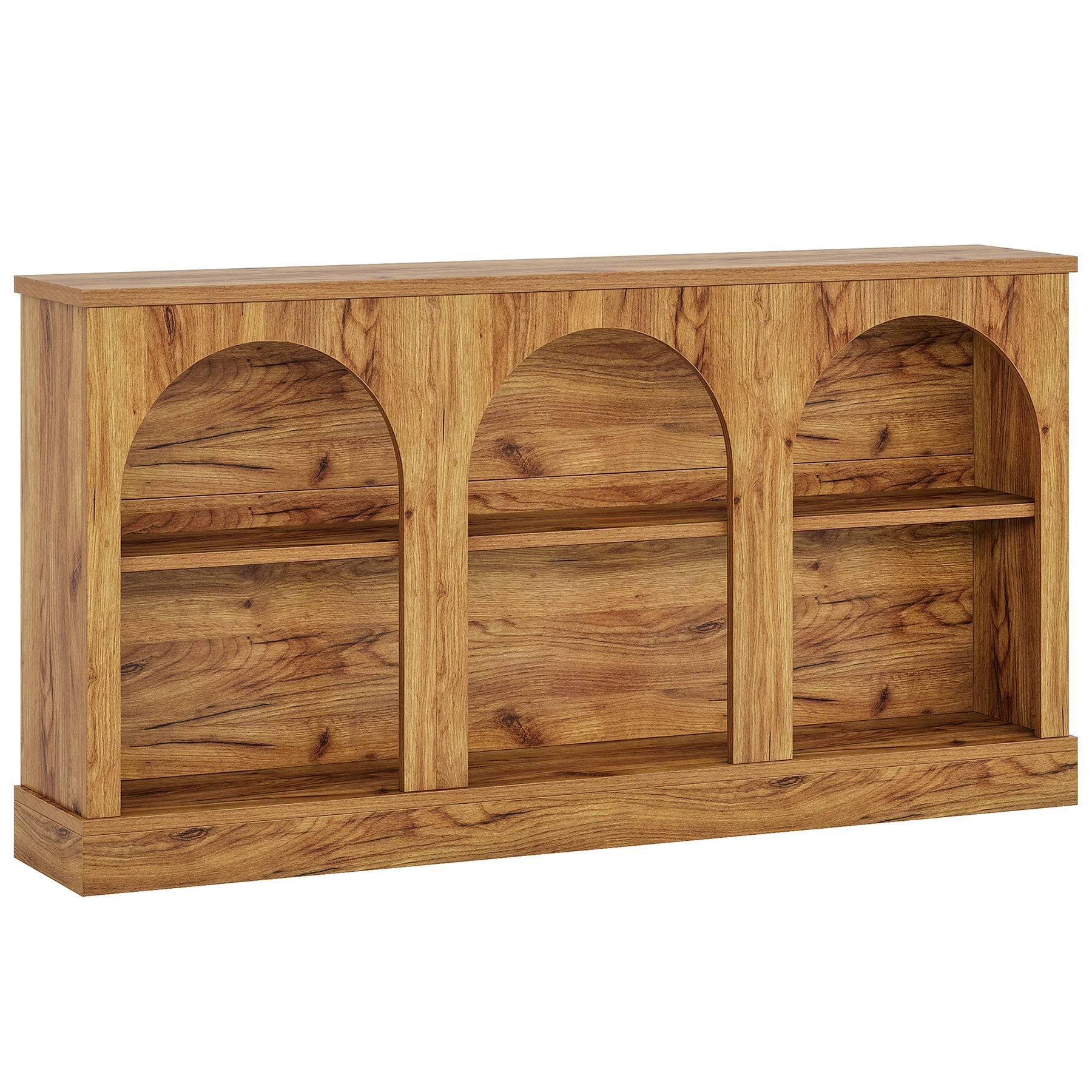 63" Console Table, Farmhouse Entryway Table with 3 Tier Storage - Image 14