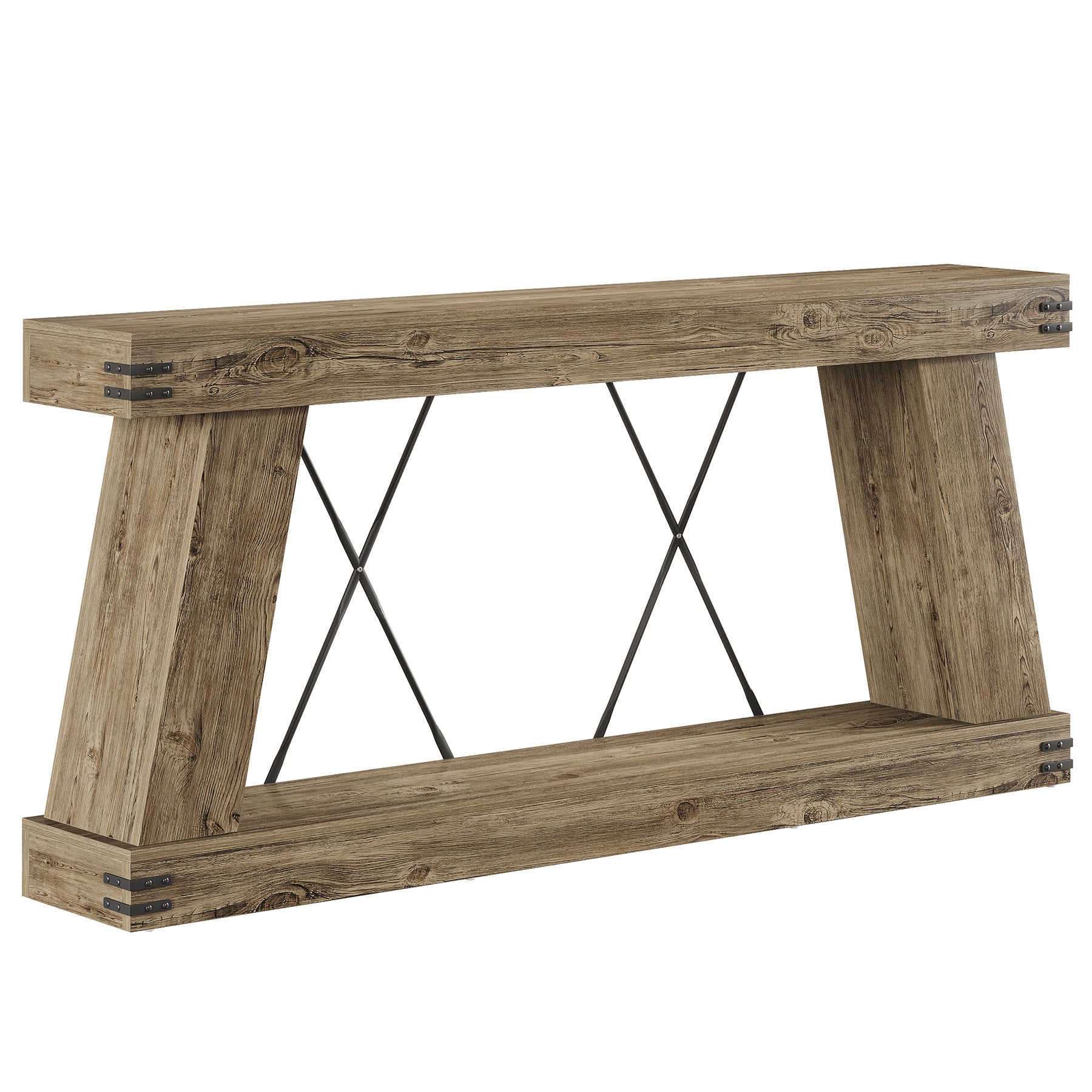 70.9" Console Table, Farmhouse Sofa Entryway Table with Sturdy Base - Image 12