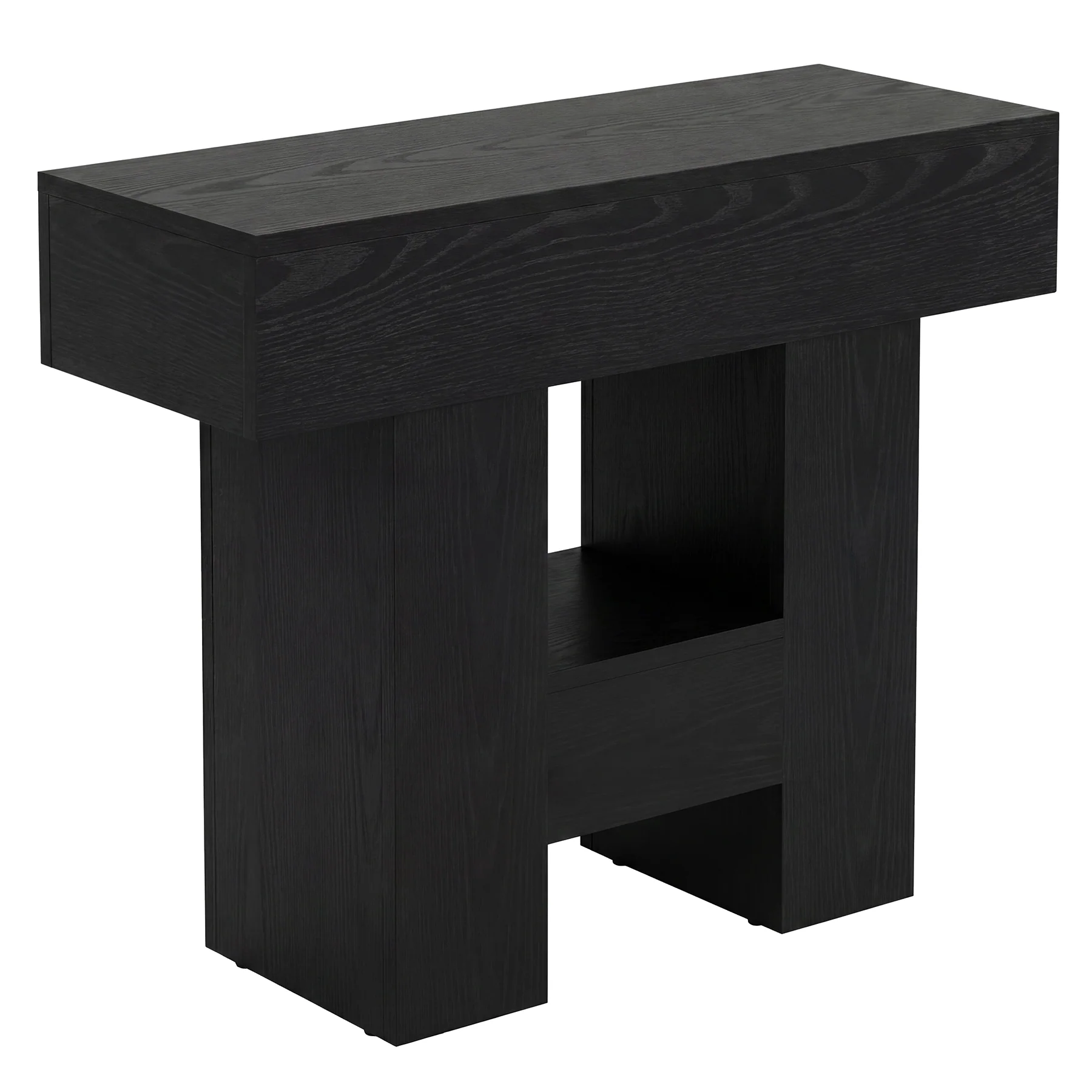 31.5" End Table, Farmhouse Sofa Side Table with 2-Tier Shelf and Heavy Duty Base - Image 10