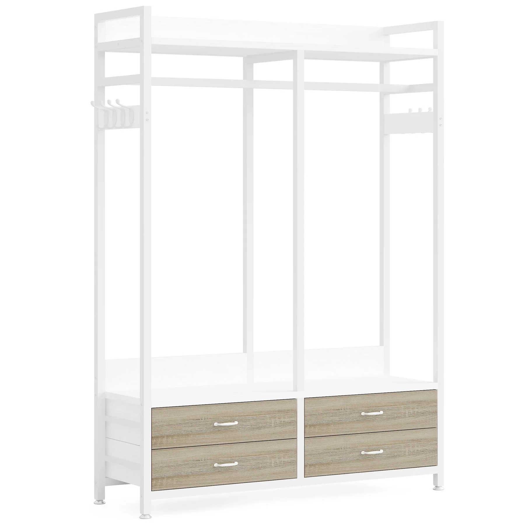 Freestanding Closet Organizer, Garment Rack with Drawers & Shelves - Image 12