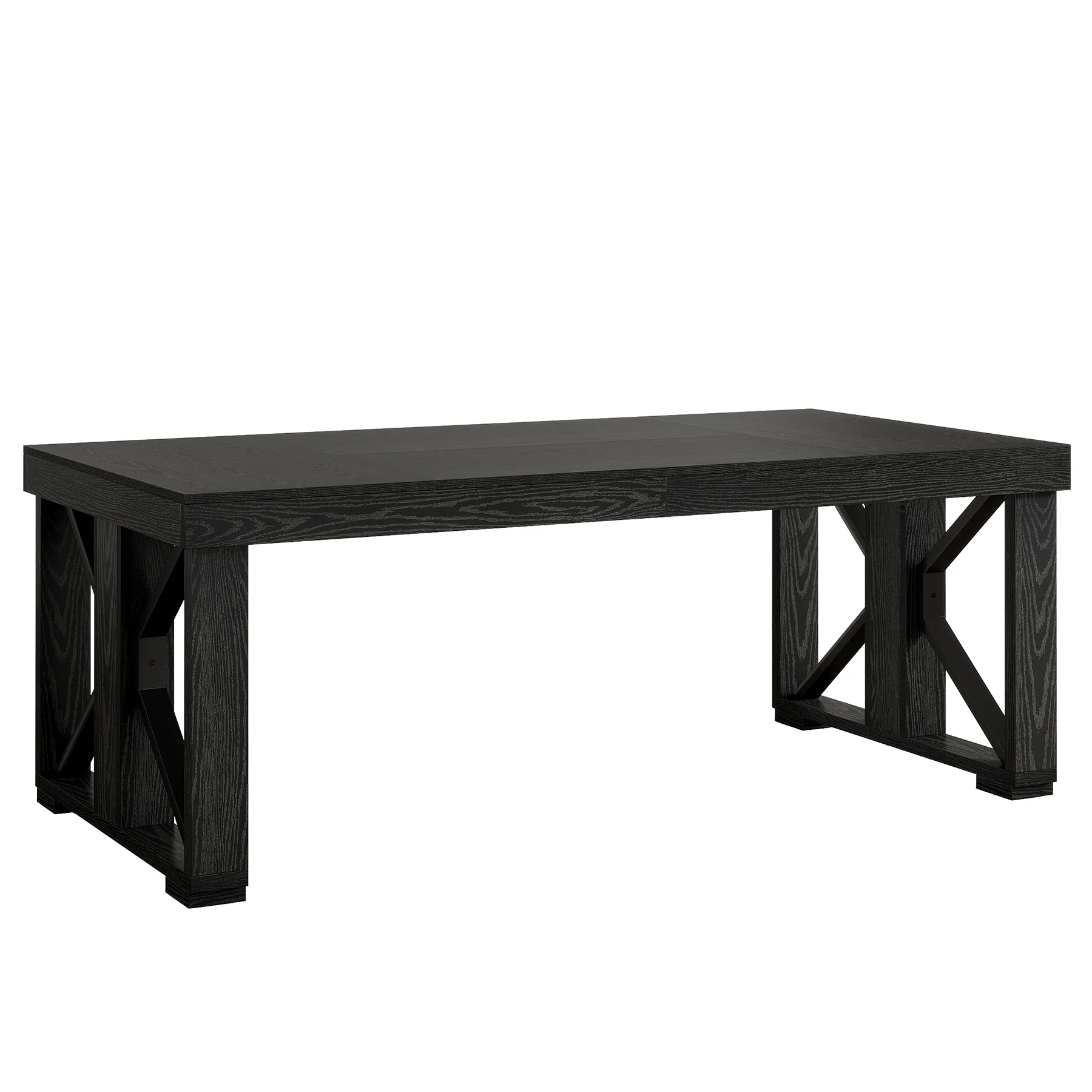 70.8" Executive Computer Desk, Home Office Desk with Strong Double Pedestal - Image 11
