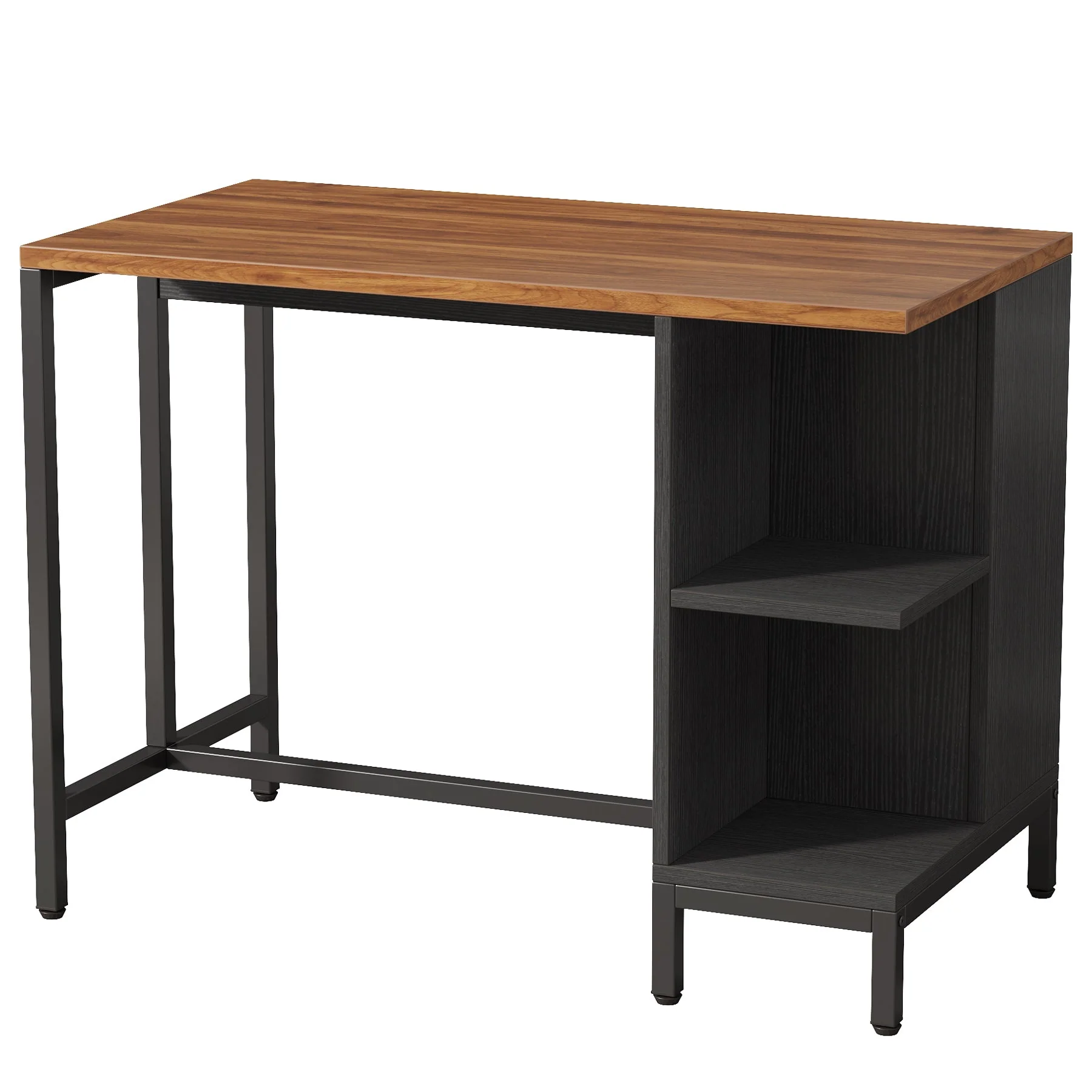43" Kitchen Island Kitchen Counter Table with 5 Open Shelves - Image 8