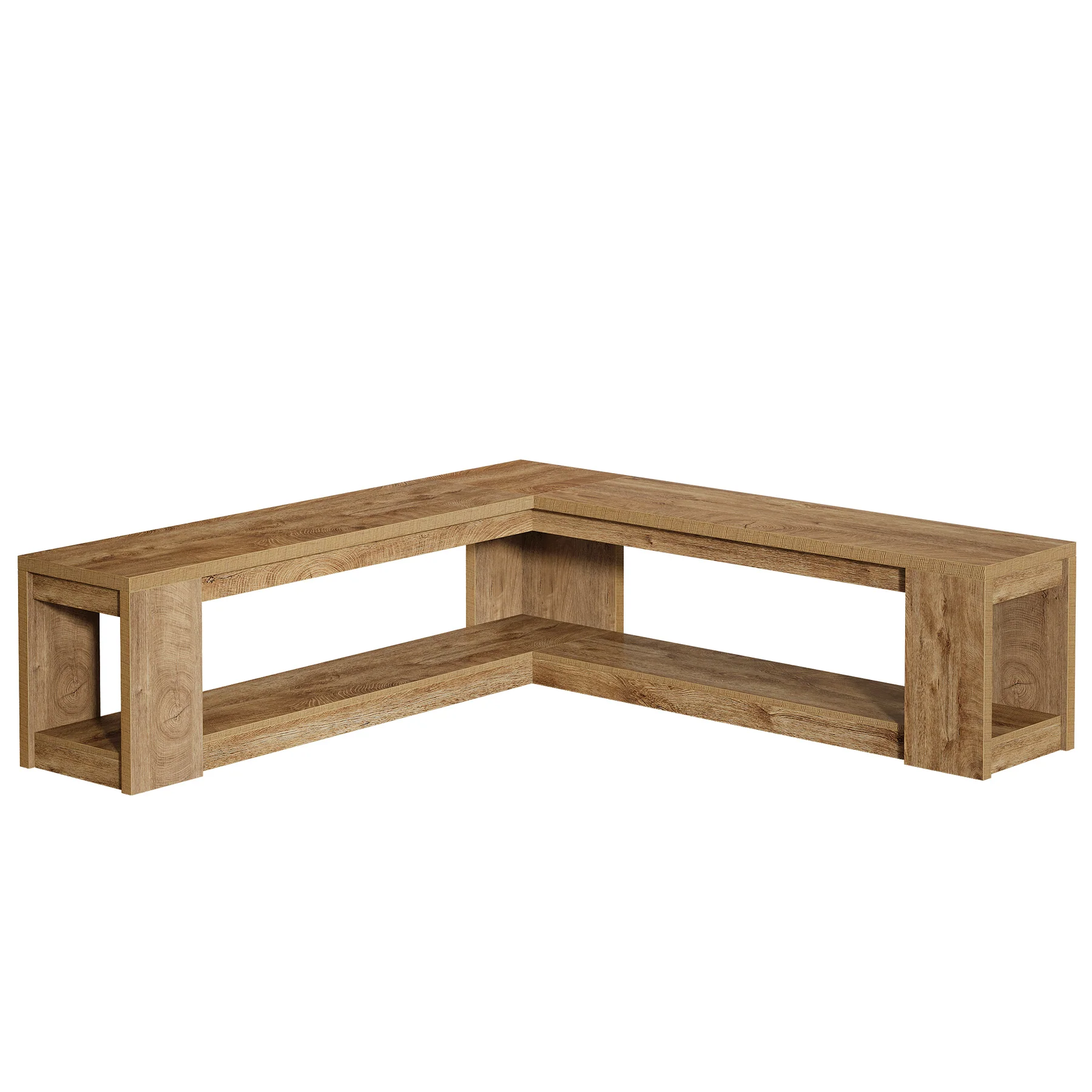 L-Shaped Bench with Storage, Corner Entryway Bench for Living Room - Image 8