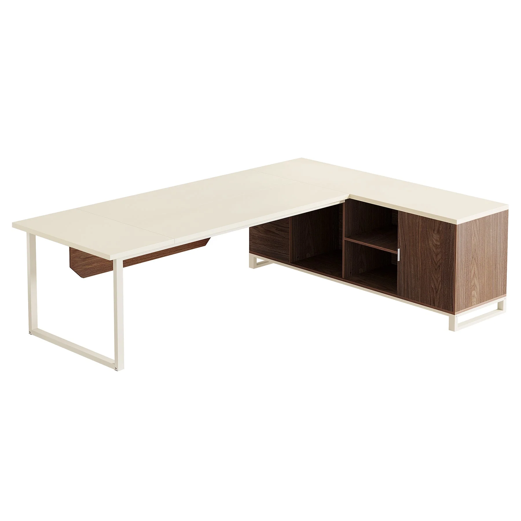 Large L-Shaped Desk, 70.87" Executive Desk with 55" File Cabinet - Image 13