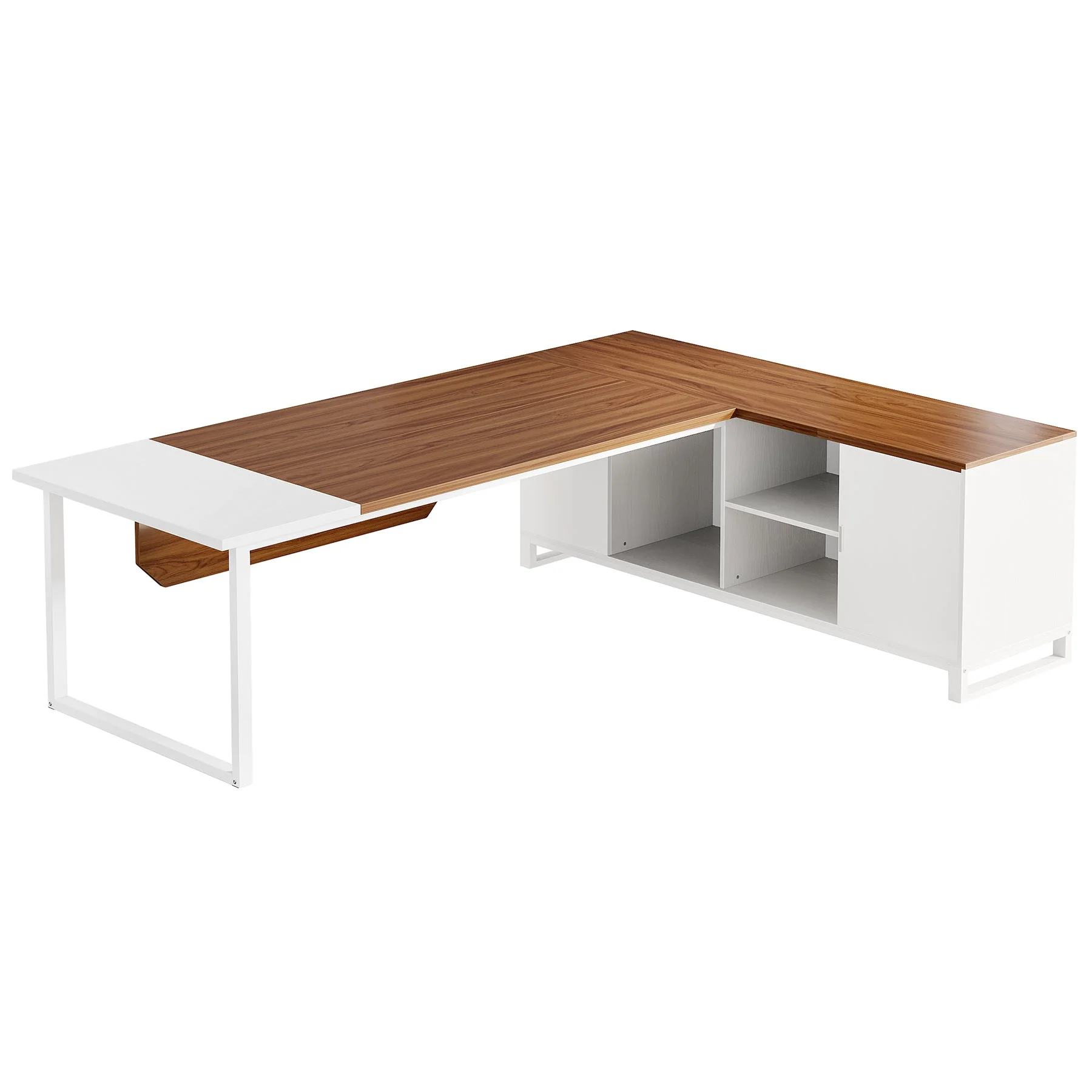 Large L-Shaped Desk, 70.87" Executive Desk with 55" File Cabinet - Image 14