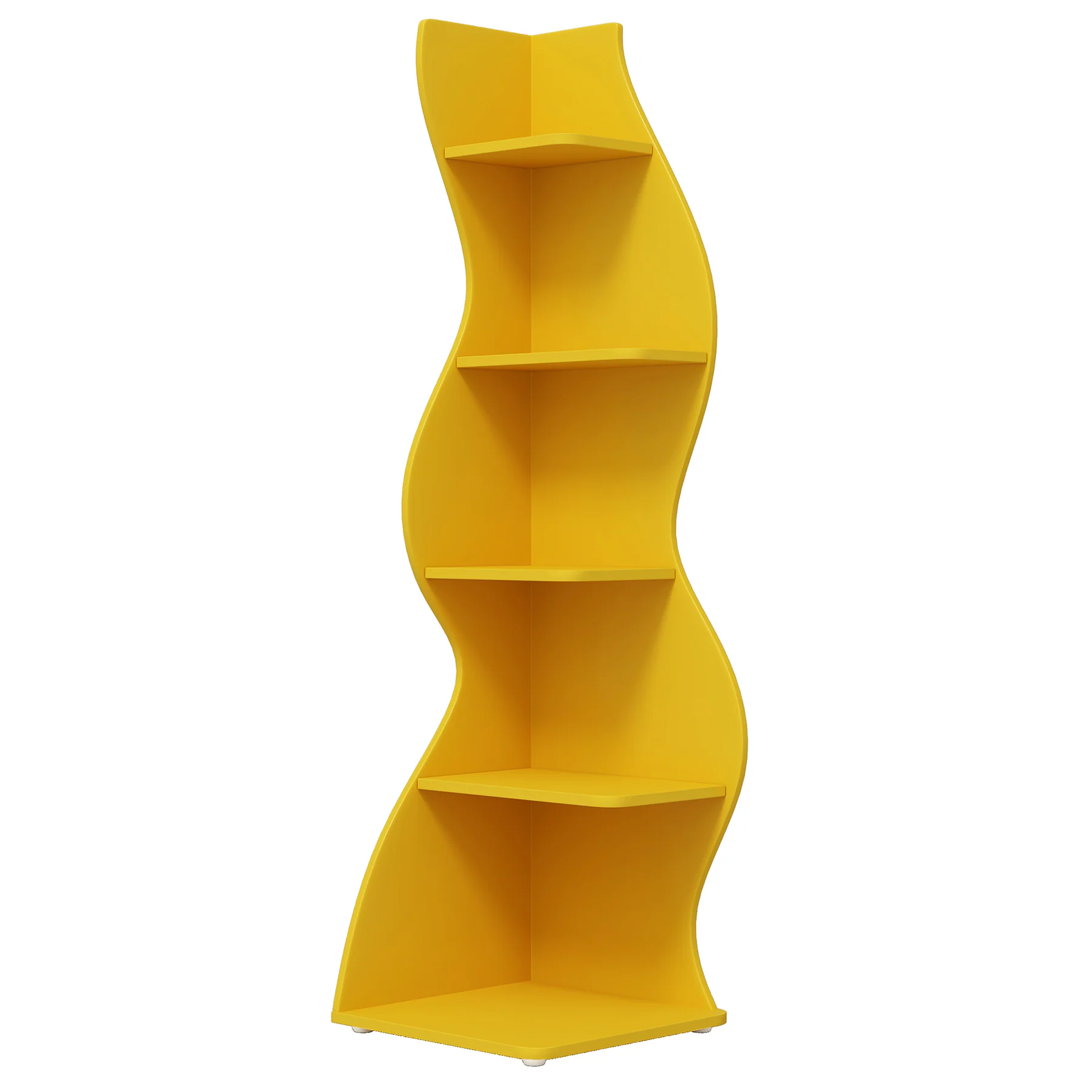 5-Tier Corner Shelf, Modern Wall Corner Bookshelf Bookcase - Image 25
