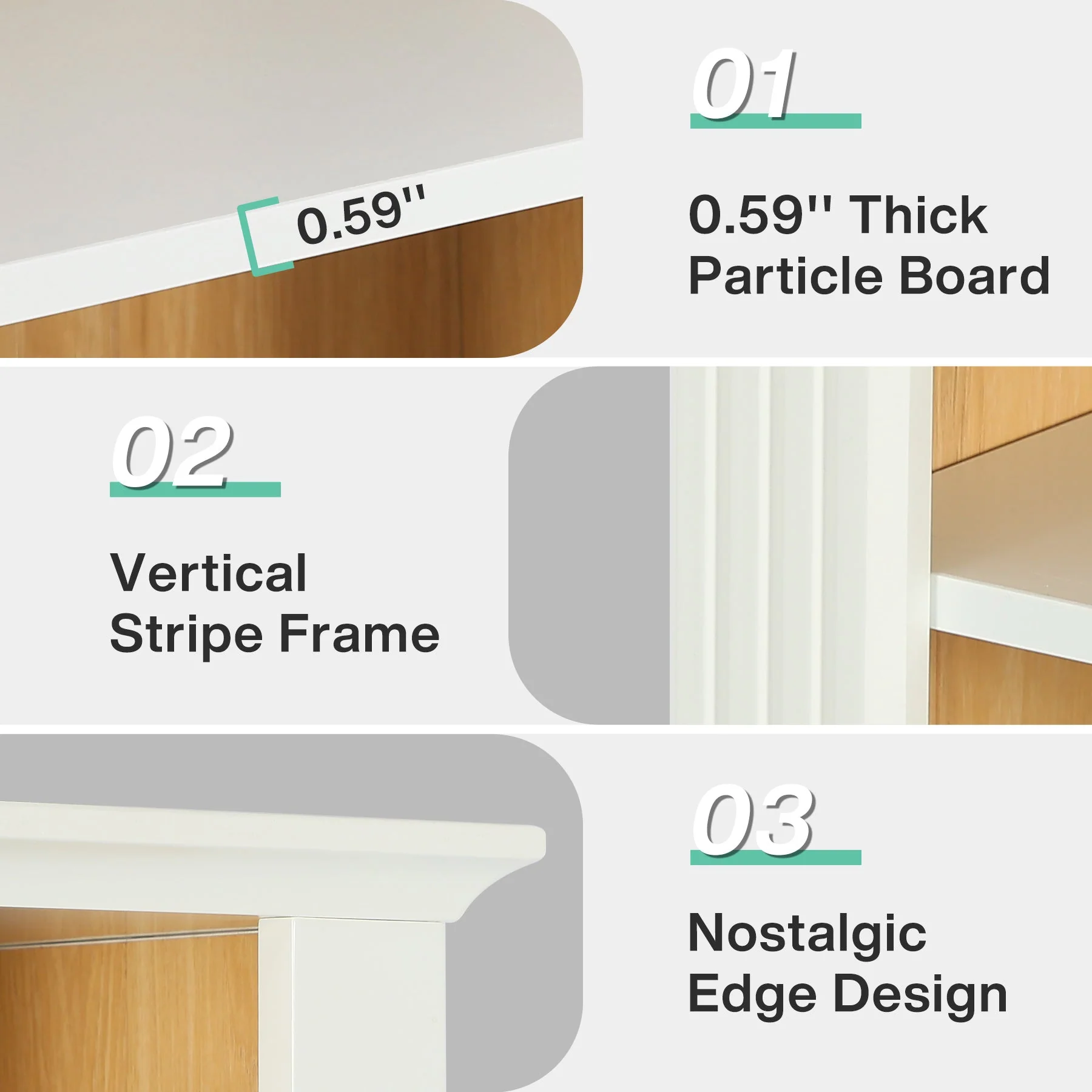 70.9" Tall Bookcase, Modern 8-Tier Bookshelf Freestanding Display Shelf - Image 6