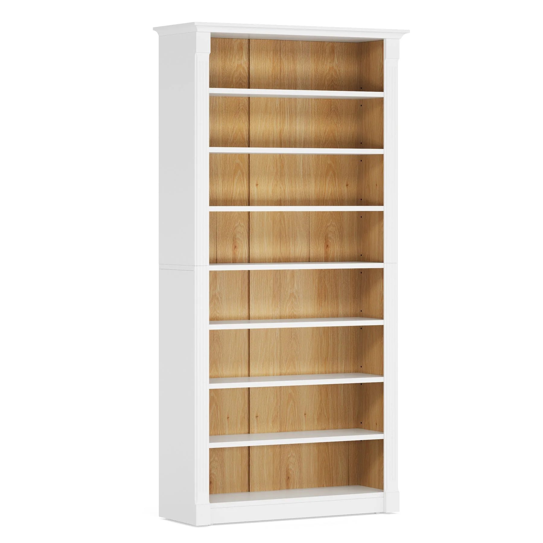 70.9" Tall Bookcase, Modern 8-Tier Bookshelf Freestanding Display Shelf - Image 7