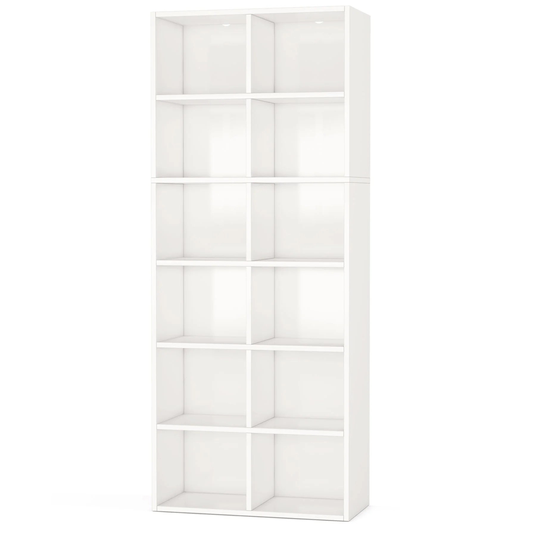 70.9" Bookcase, Modern Bookshelf with 12 Cube Storage - Image 7