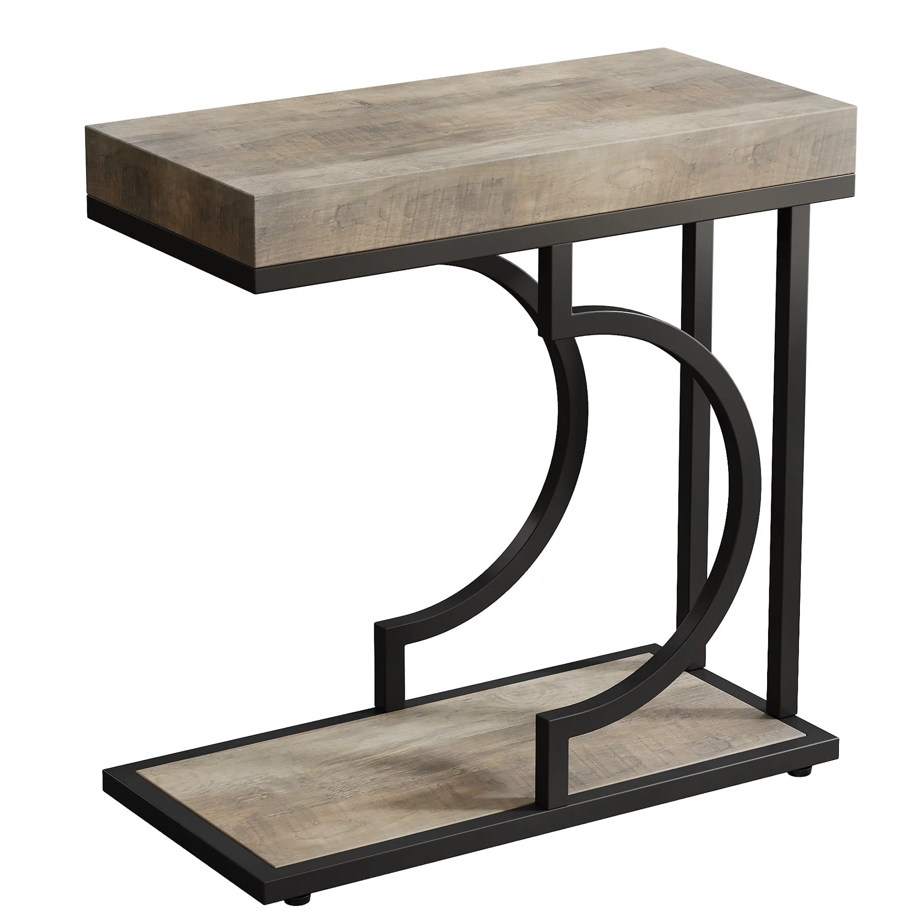 Narrow C Table, Modern End Table Bedside Table with Metal Frame - Image 11