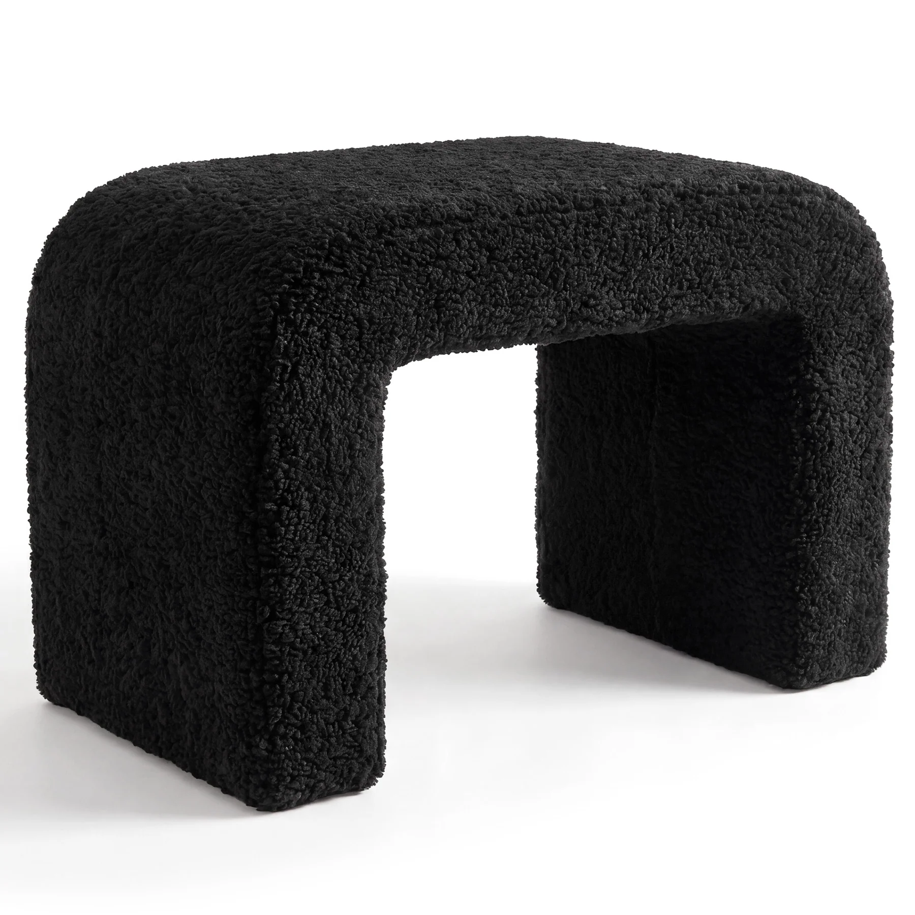 Modern Vanity Stool, Fully Assembled Upholstered Ottoman Sofa Footrest - Image 11