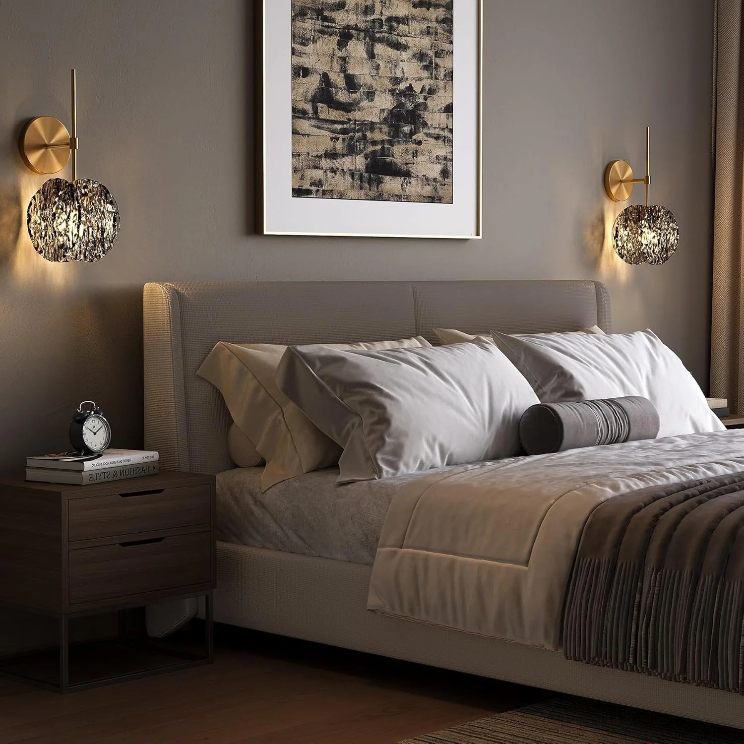 Modern Wall Light Fixture, 15" Bathroom Wall Sconce with Glass Shade - Image 5