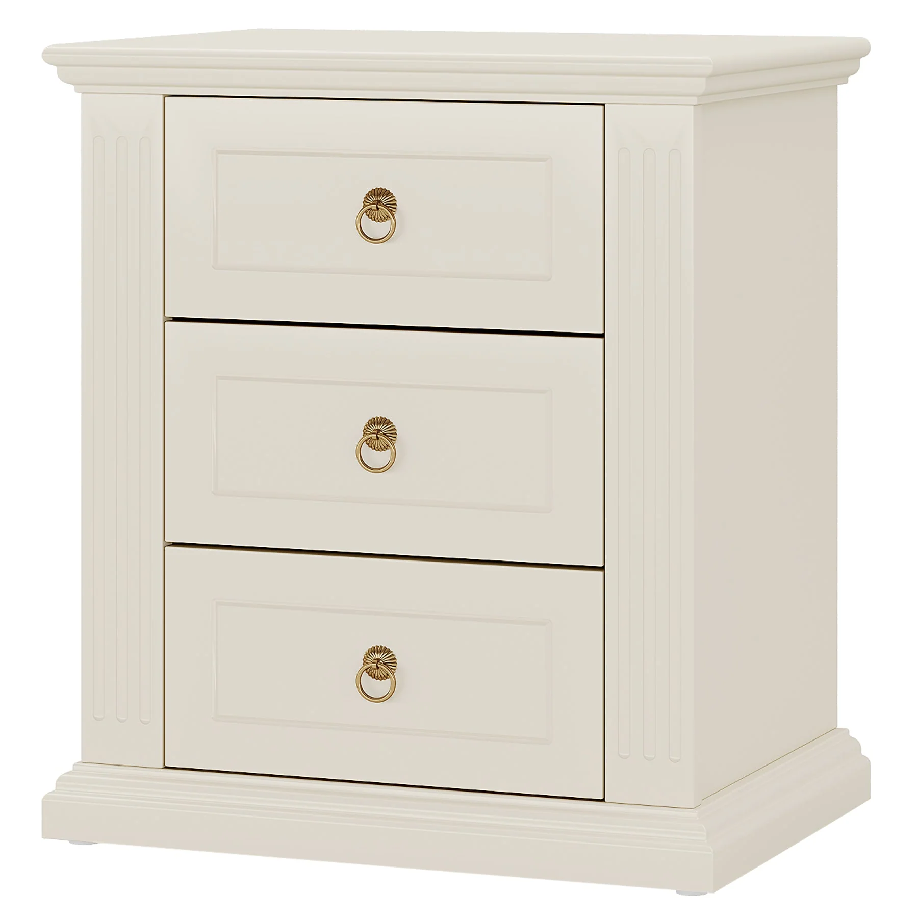 Wood Nightstand, Modern End Table Bedside Table with 3 storage Drawer - Image 8