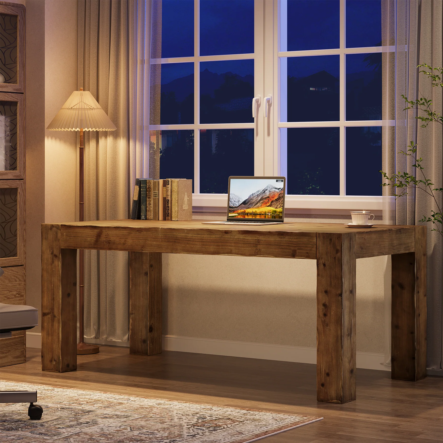 63" Executive Desk, Office Computer Desk with Thick Desktop - Image 5