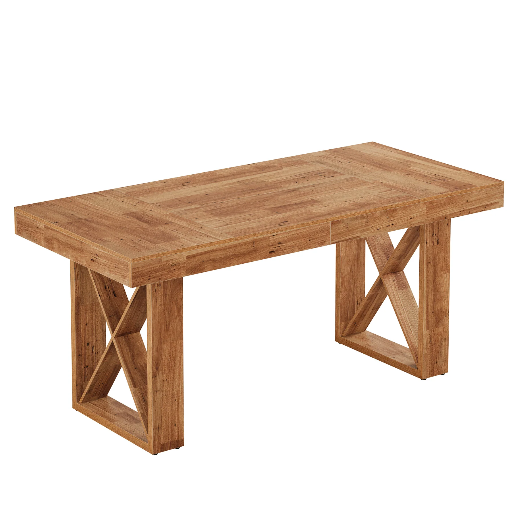 Rectangle Dining Table, 63" Farmhouse Kitchen Table for 4-6 People - Image 12