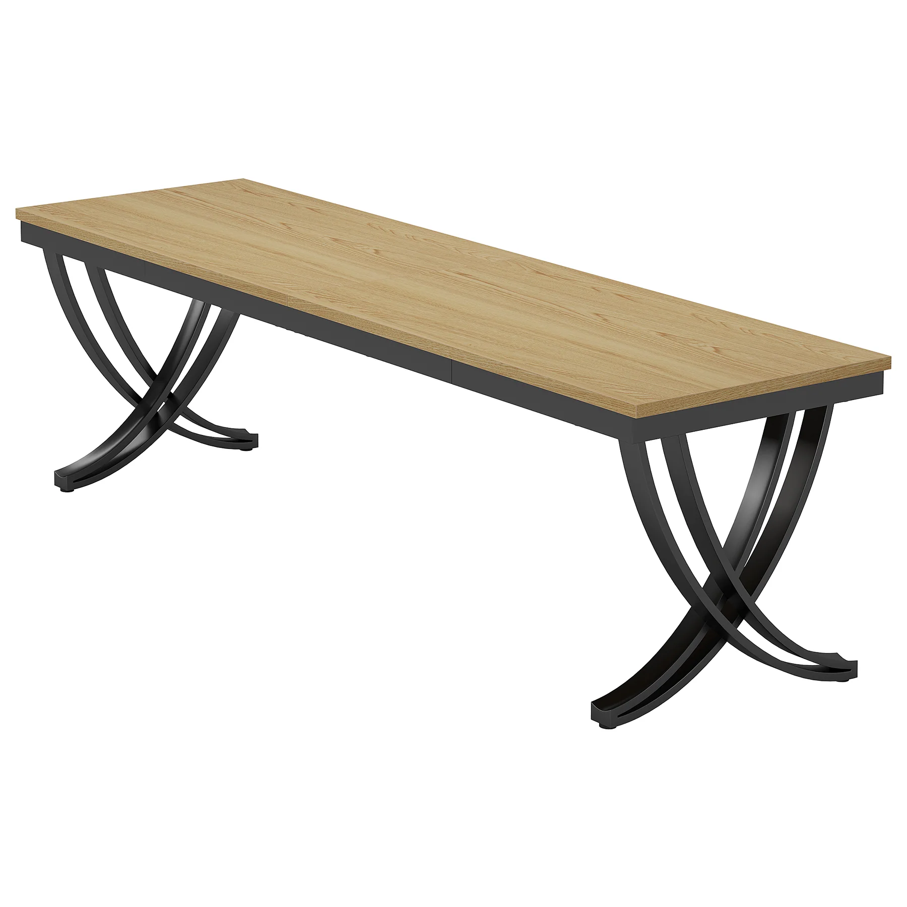 Rectangular Dining Table for 6-8, 78" Farmhouse Dinner Table with Metal Legs - Image 16