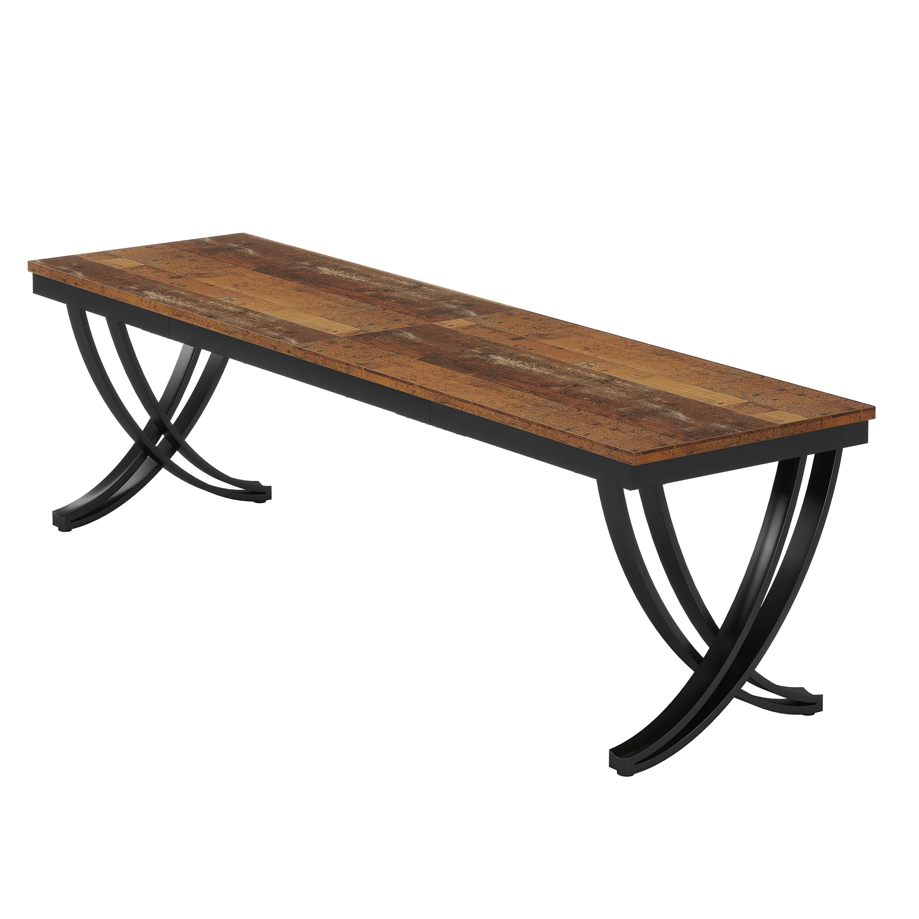 Rectangular Dining Table for 6-8, 78" Farmhouse Dinner Table with Metal Legs - Image 19