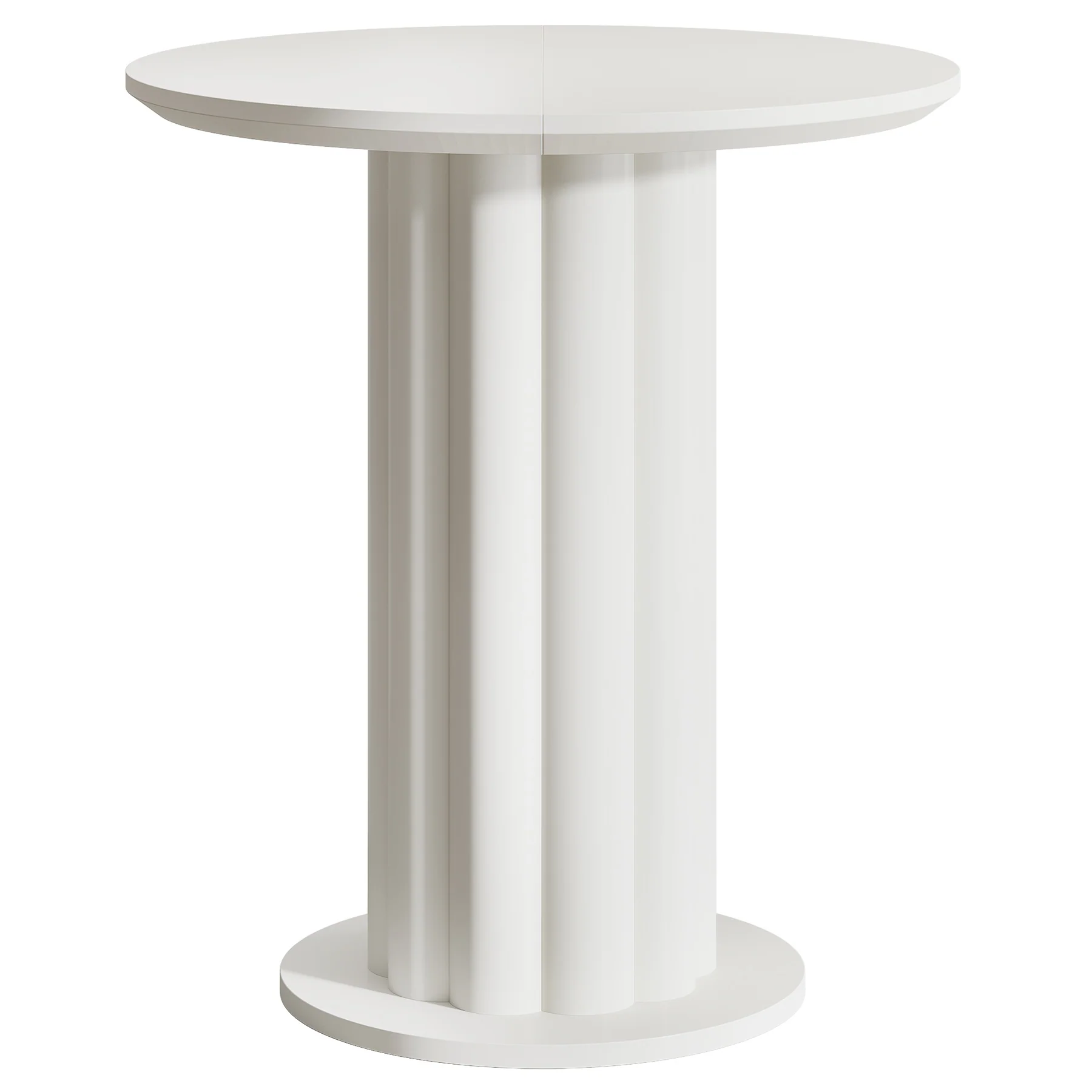 Round Bar Table, 30" Pub Table with Column Fluted Ribbed Leg Base - Image 10