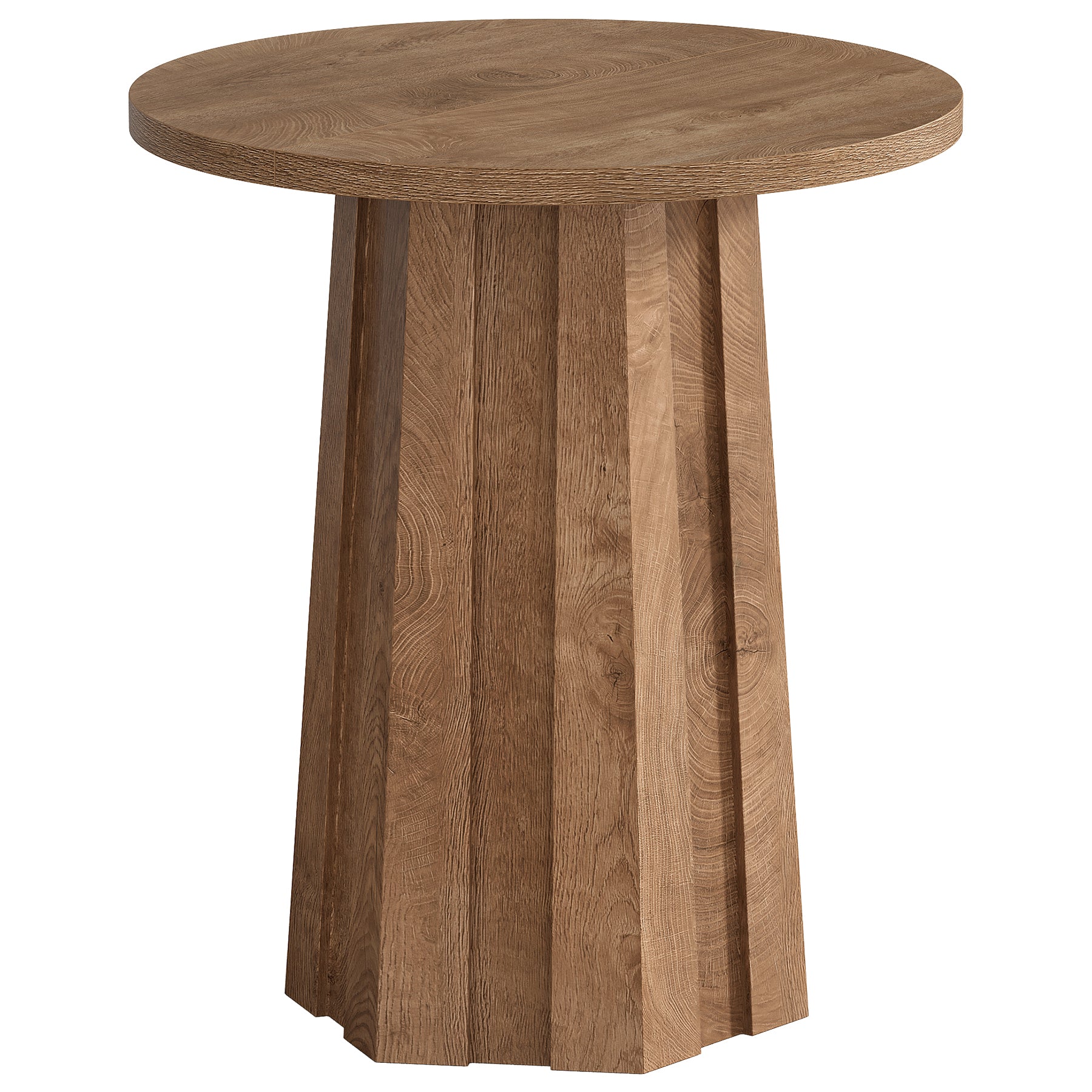 Round Bar Table, 31.5" Bistro Pub Table with Fluted Pedestal Base for Small Spaces - Image 9