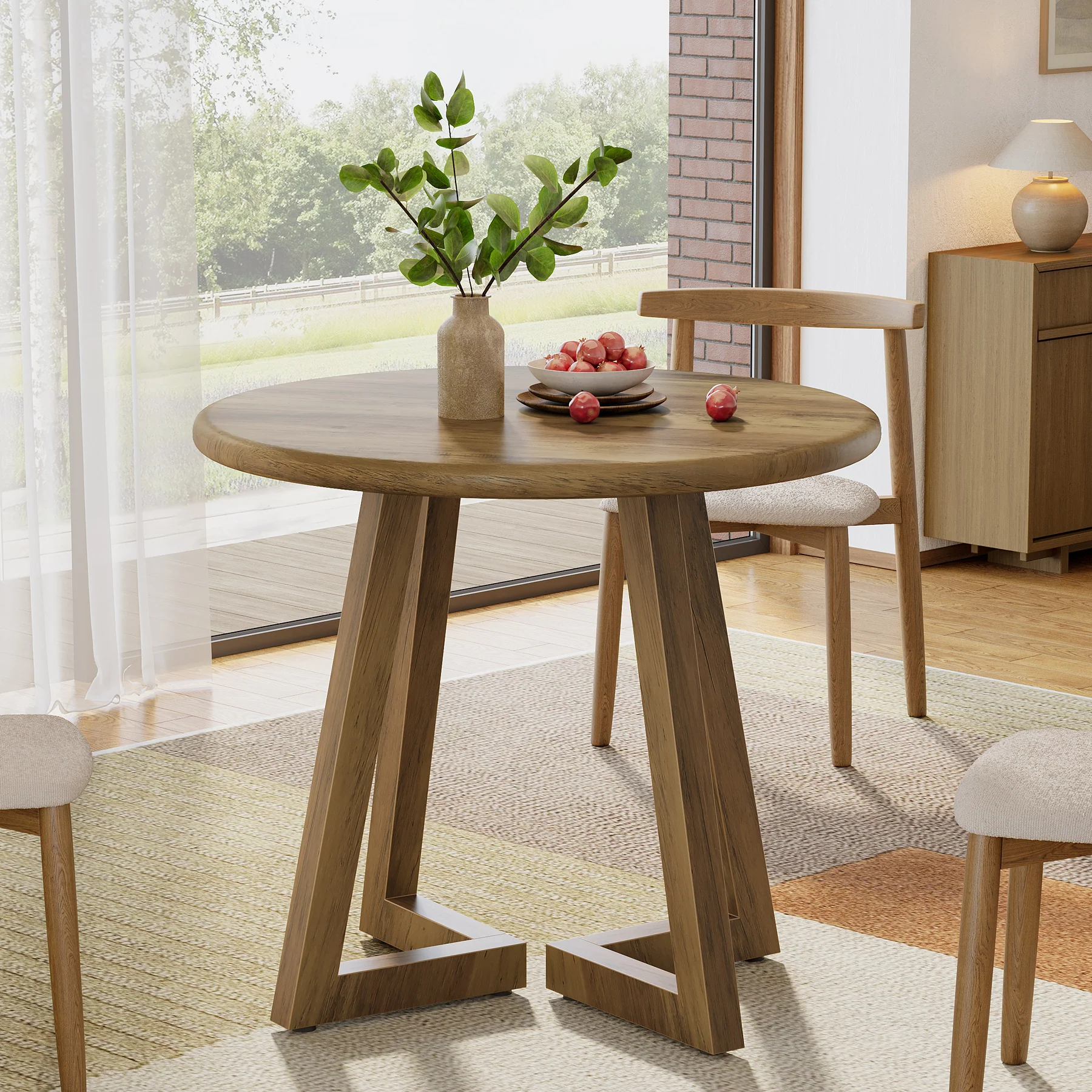 Round Dining Table for 2-4 People, 31.5" Kitchen Table for Dining Room - Image 3