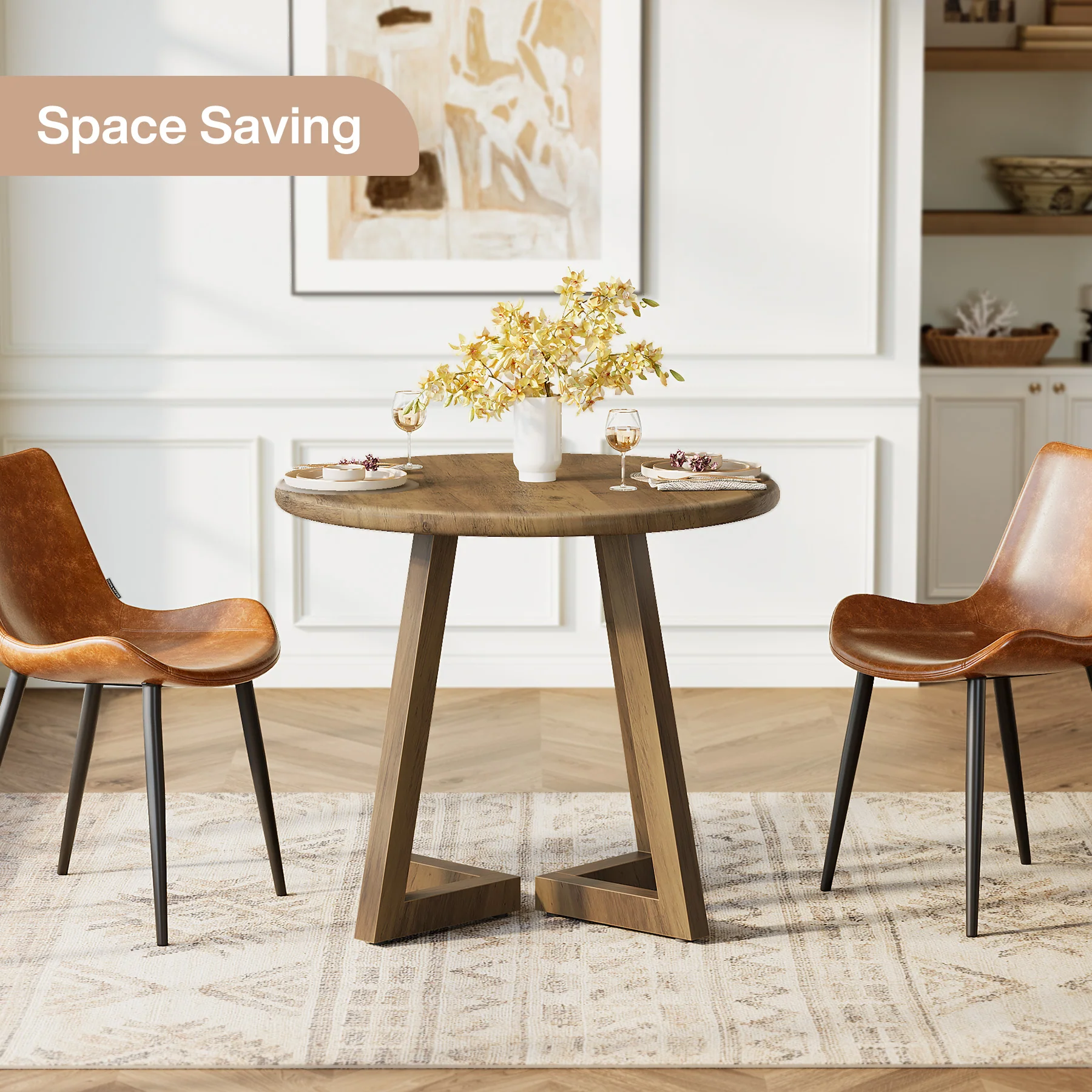 Round Dining Table for 2-4 People, 31.5" Kitchen Table for Dining Room - Image 6