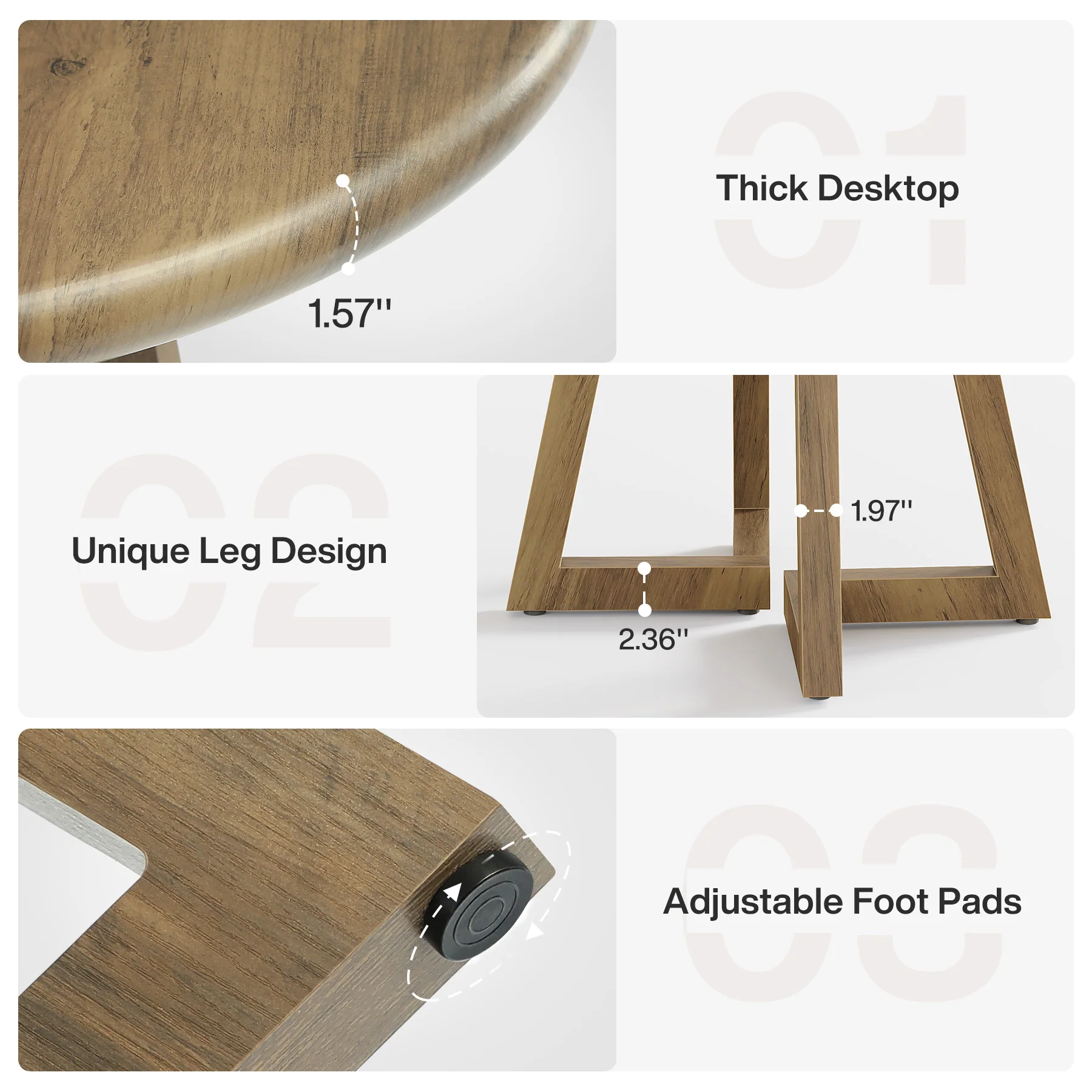 Round Dining Table for 2-4 People, 31.5" Kitchen Table for Dining Room - Image 7