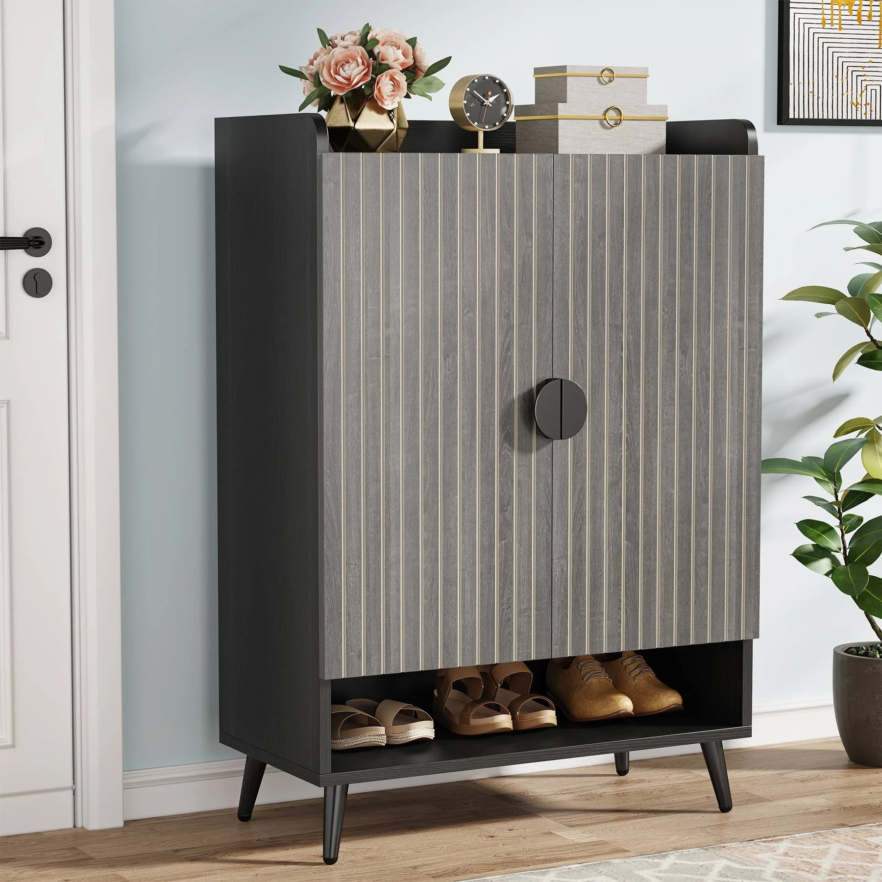 7-Tier Shoe Cabinet, Shoe Storage Organizer with Adjustable Shelves - Image 10