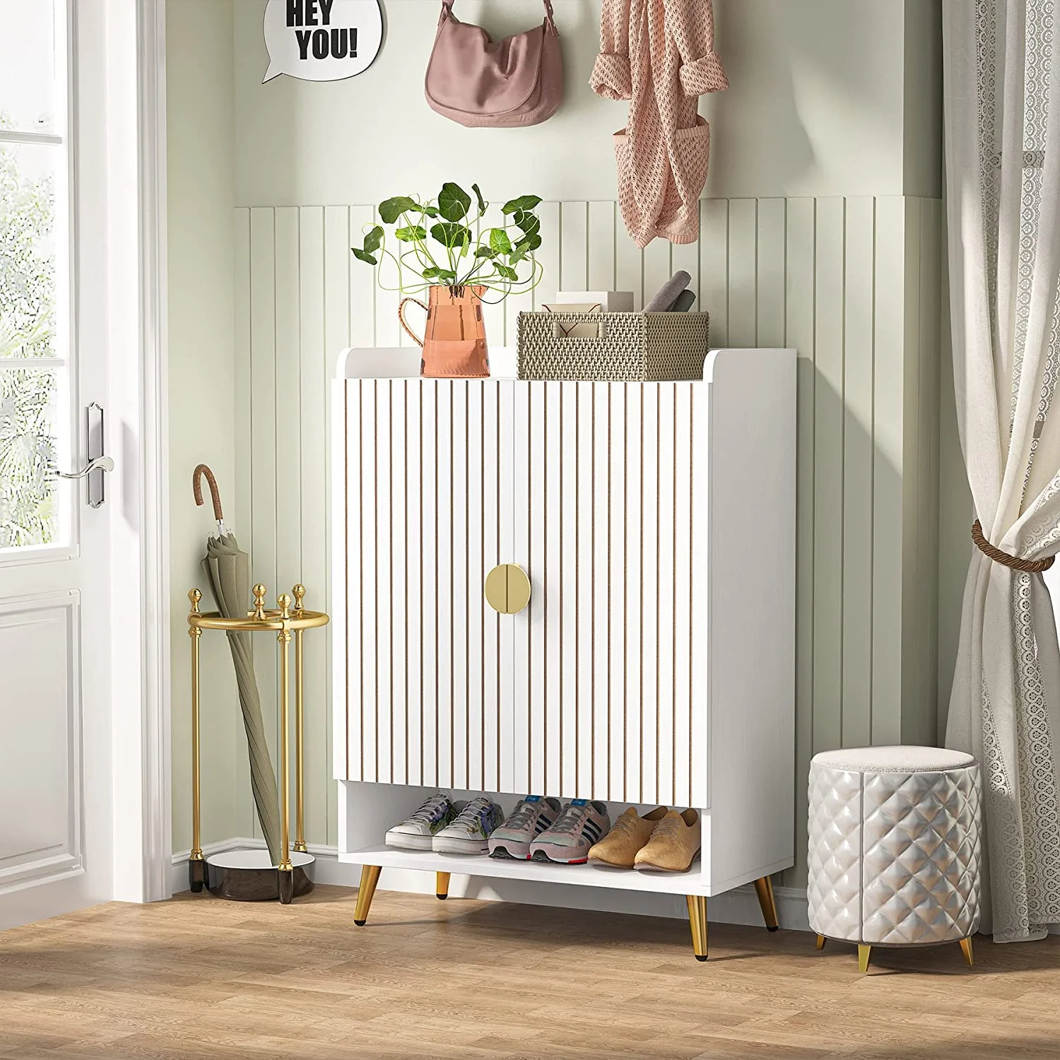 7-Tier Shoe Cabinet, Shoe Storage Organizer with Adjustable Shelves - Image 3