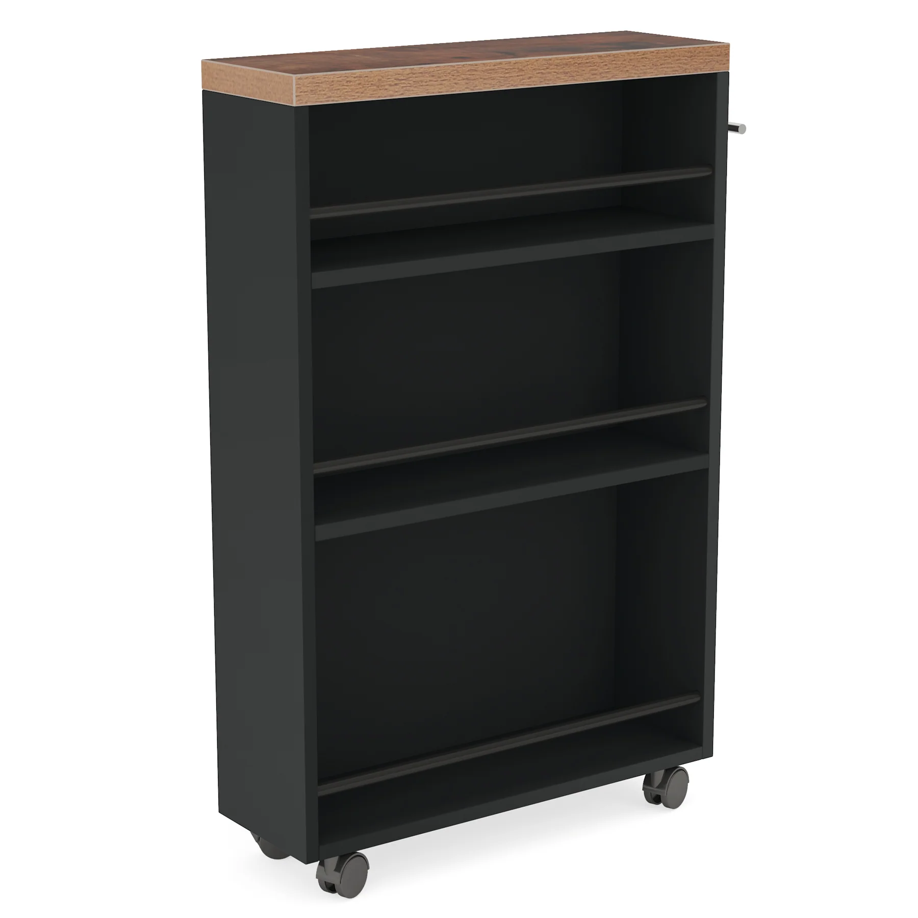 4-Tier Storage Cart, Slim Rolling Narrow Kitchen Cart for Small Place - Image 14