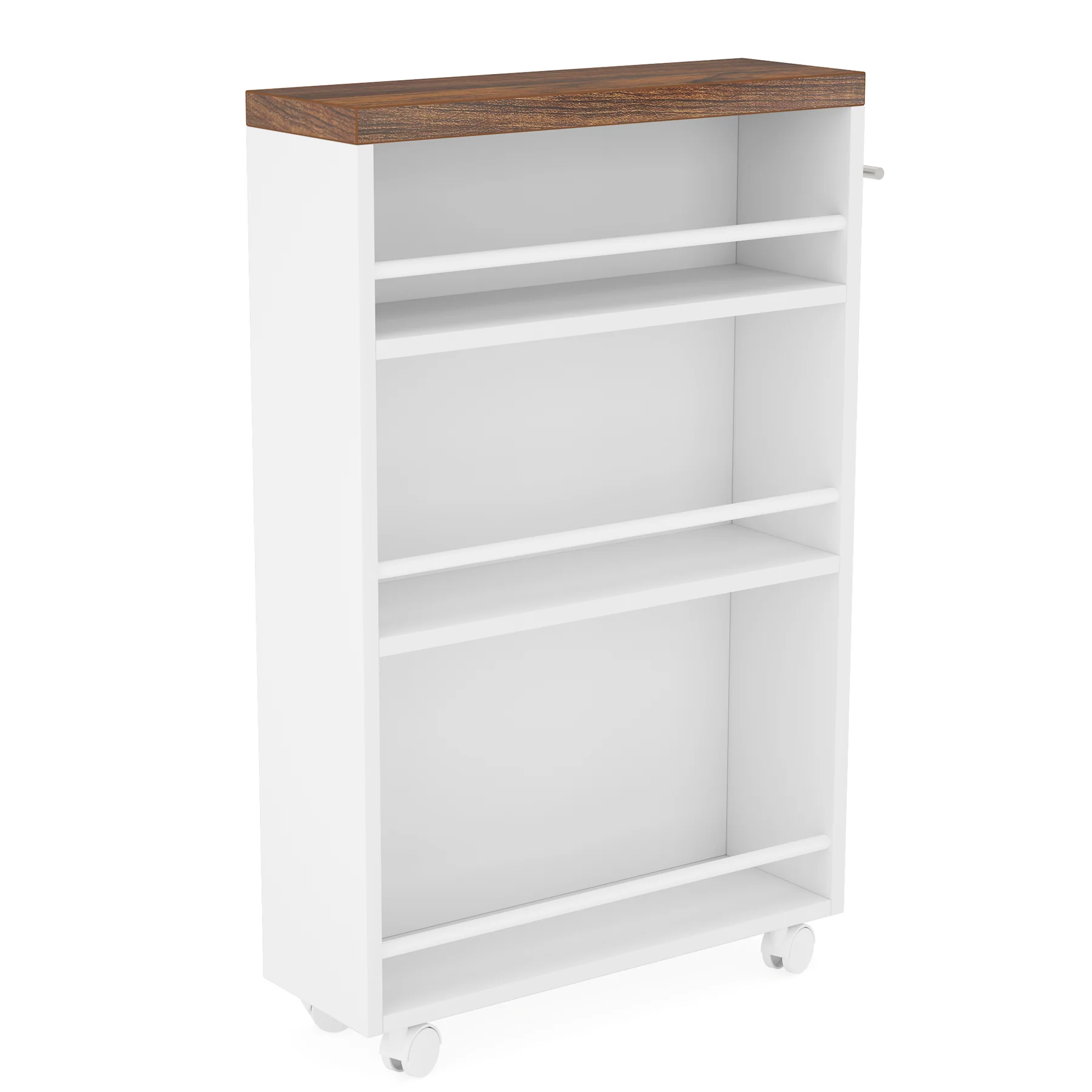 4-Tier Storage Cart, Slim Rolling Narrow Kitchen Cart for Small Place - Image 9