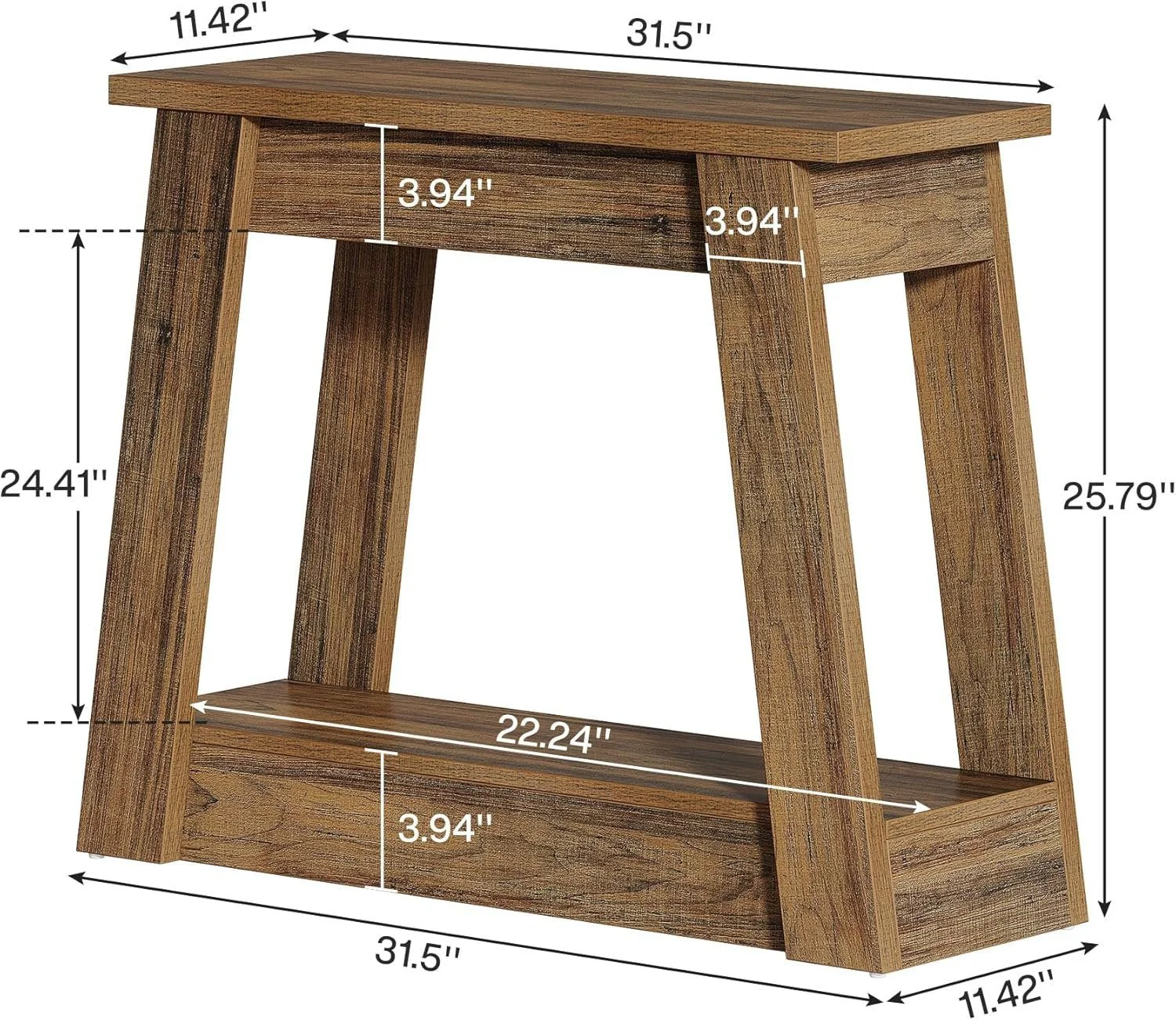 2-Tier End Table, Small Side Table With 2 Storage Shelves for Living Room - Image 2
