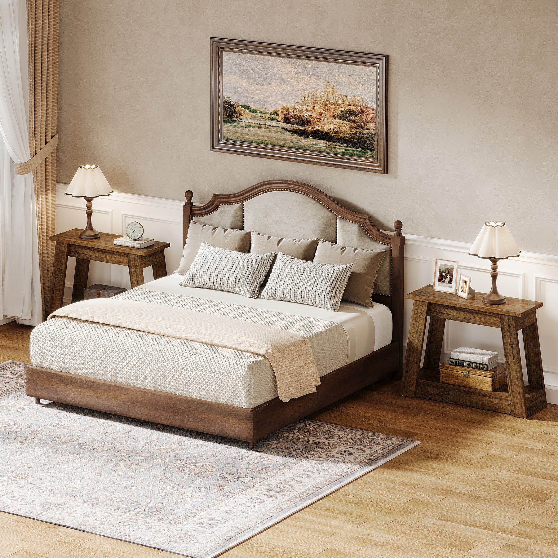 2-Tier End Table, Small Side Table With 2 Storage Shelves for Living Room - Image 8