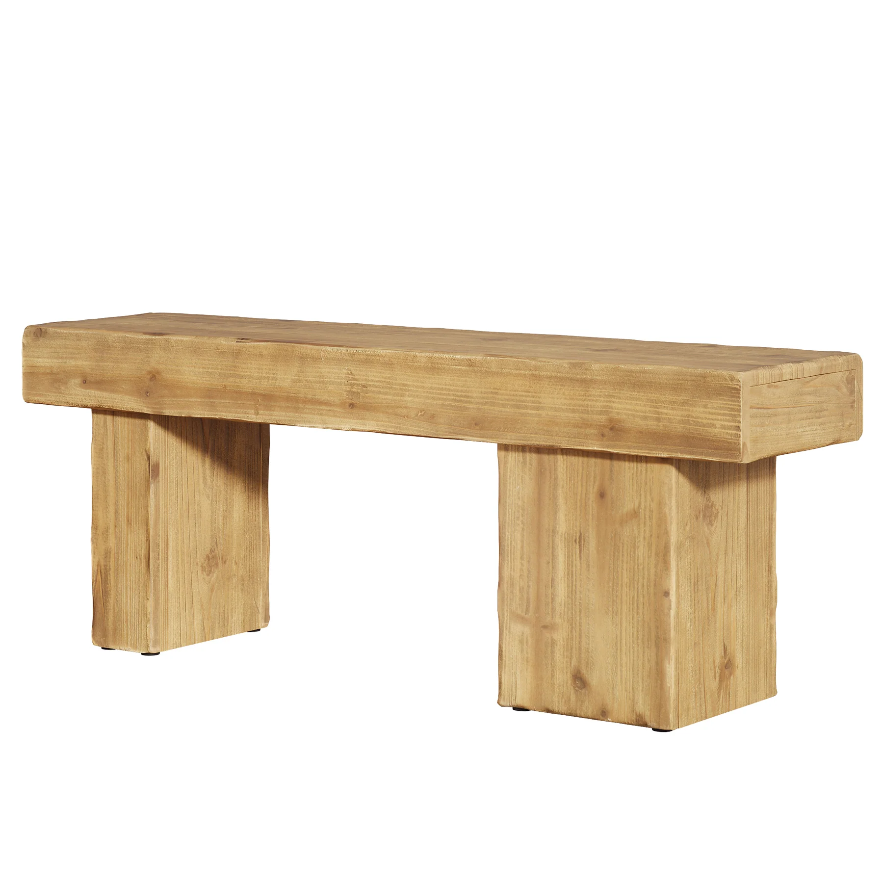 Solid Wood Bench, 47" Farmhouse Entryway Bench with Artistic Legs - Image 11