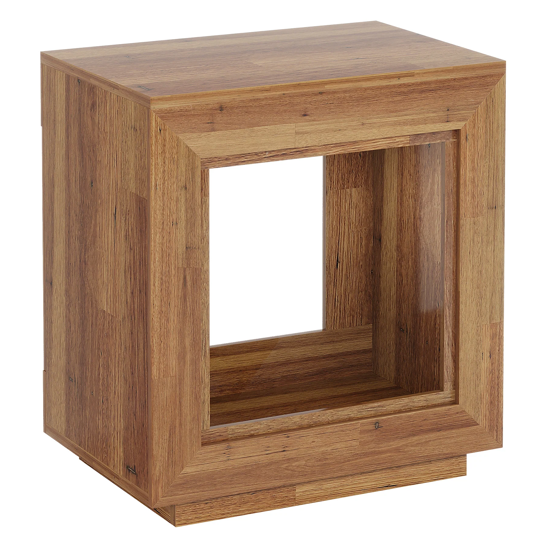 Wood End Table, Square Side Table Nightstands with Storage - Image 13