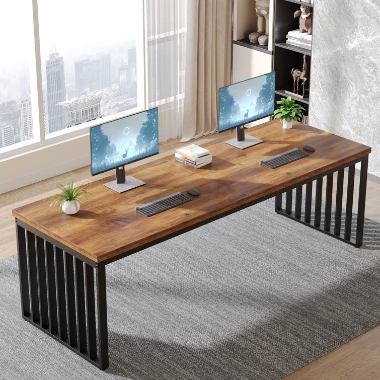 78.74" Two Person Desk, Long Executive Desk Double Computer Desk - Image 7