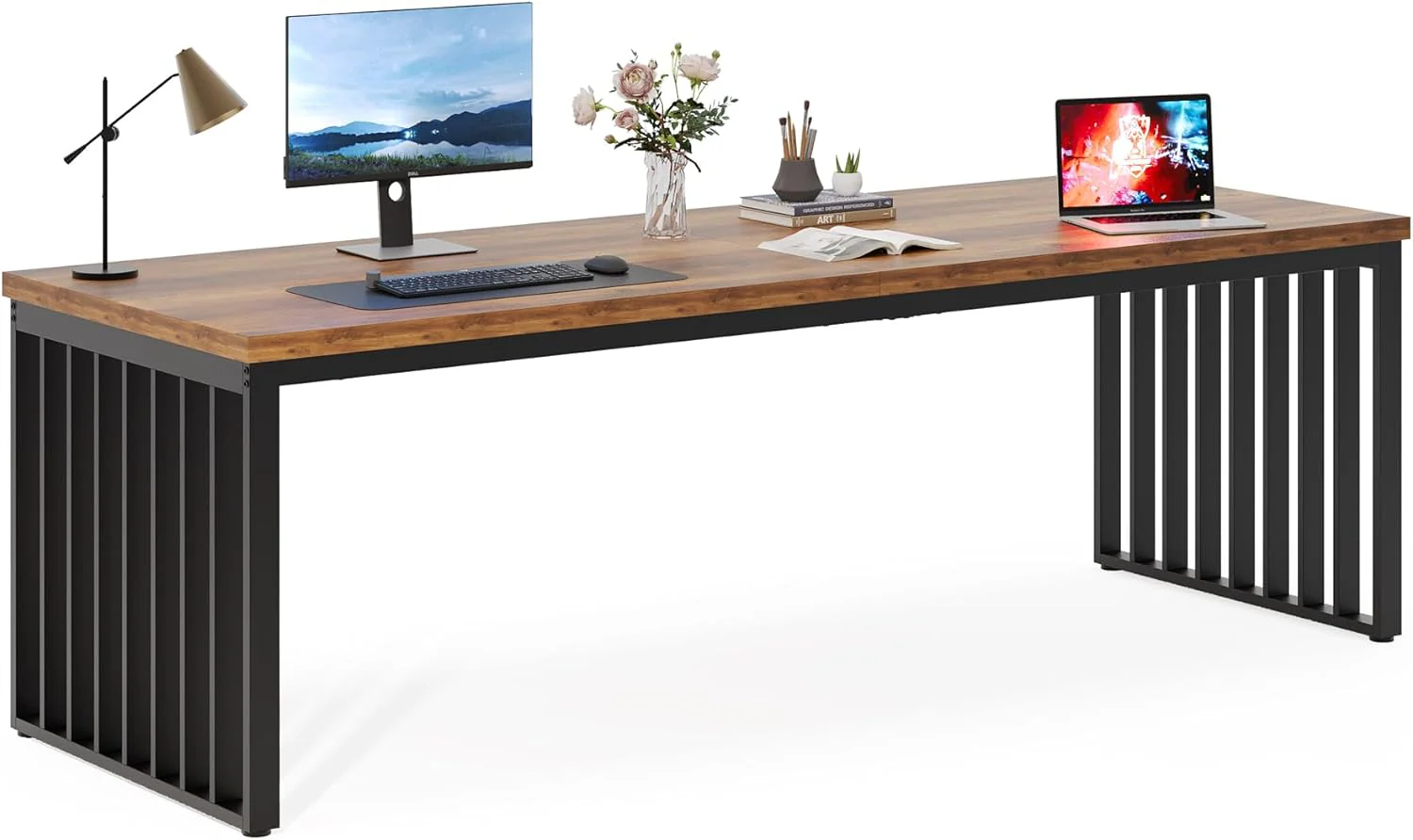 78.74" Two Person Desk, Long Executive Desk Double Computer Desk - Image 8