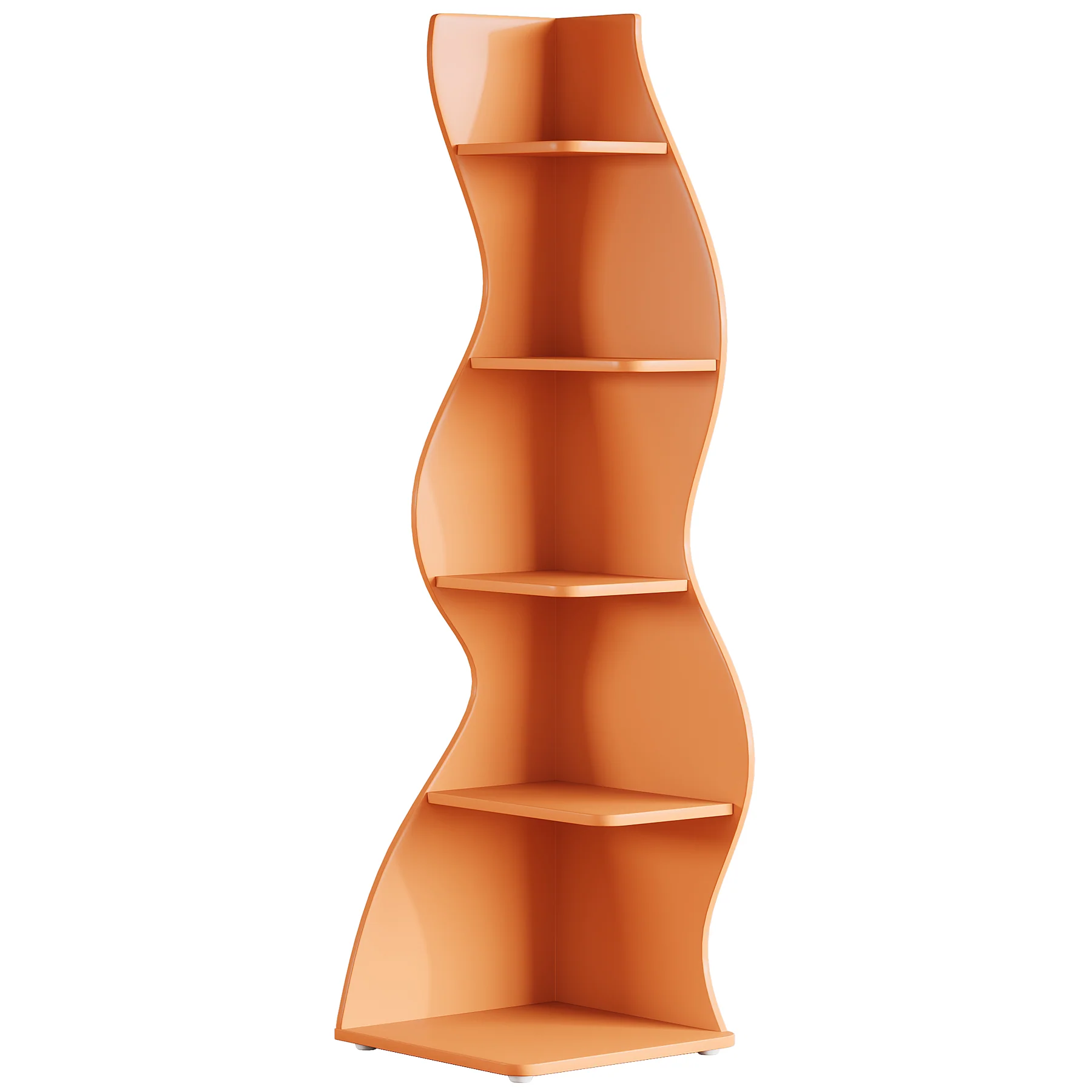 5-Tier Corner Shelf, Wavy Bookshelf Bookcase Display Rack for Home Office - Image 17