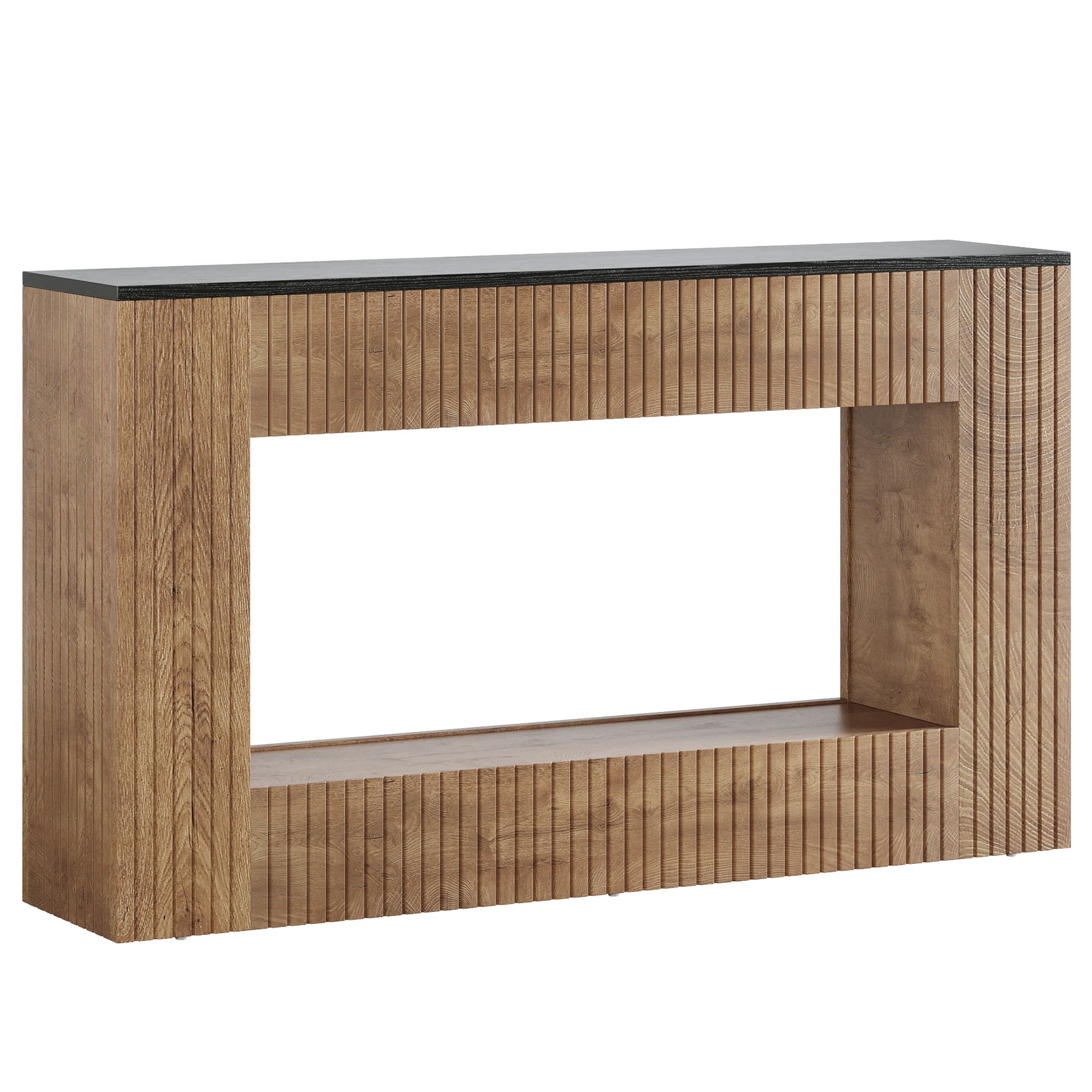 55" Console Table, Wood Entryway Table Sofa Table with Storage - Image 11