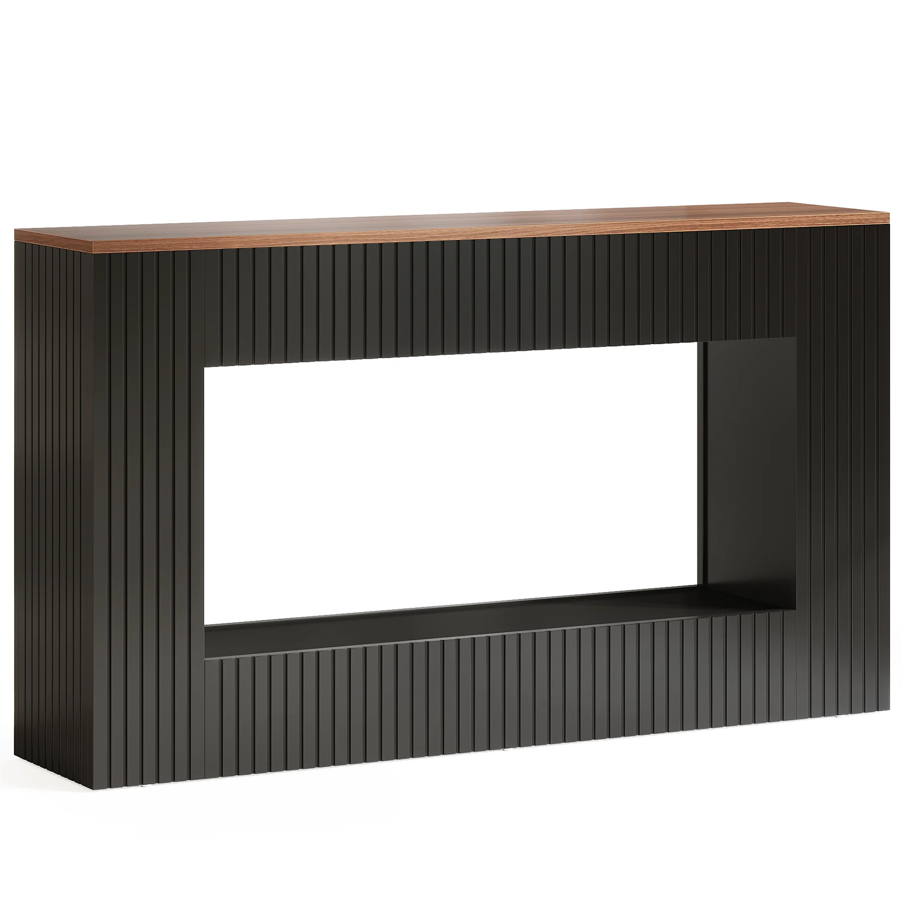 55" Console Table, Wood Entryway Table Sofa Table with Storage - Image 14