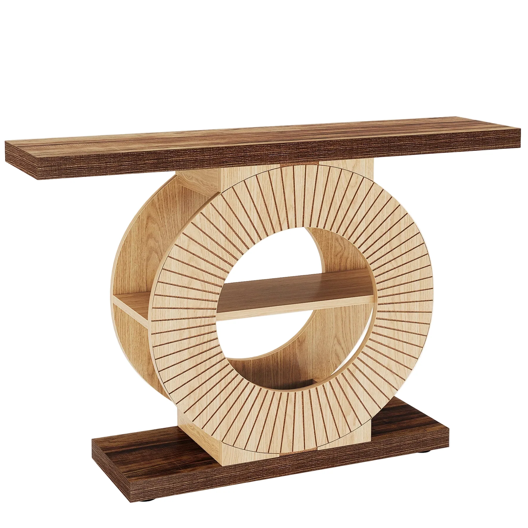 39.3" Console Table, Elegant Wood Sofa Table Hallway Table - Image 7