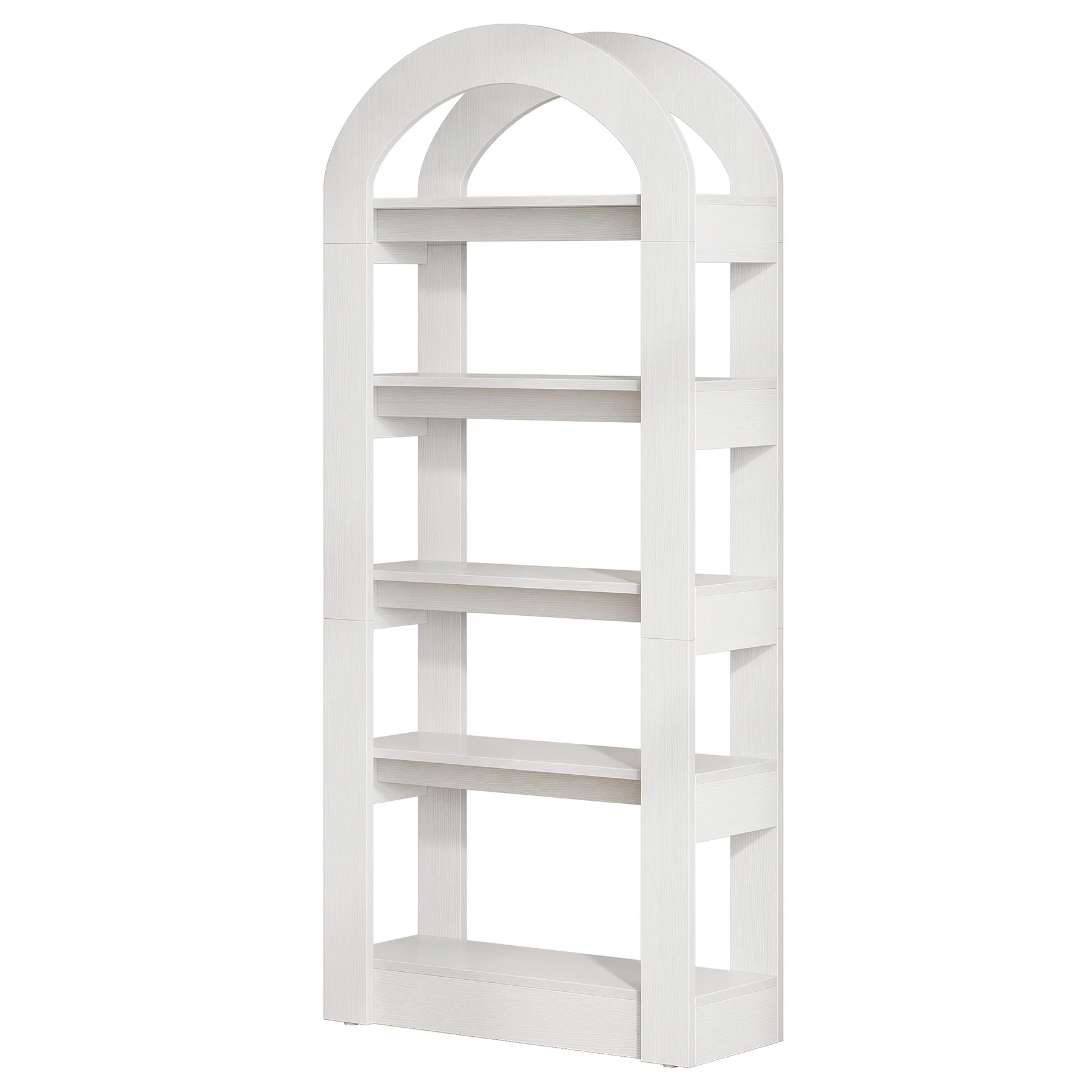 5-Tier Arched Bookshelf, Tall Bookcase Display Shelf for Living Room - Image 12