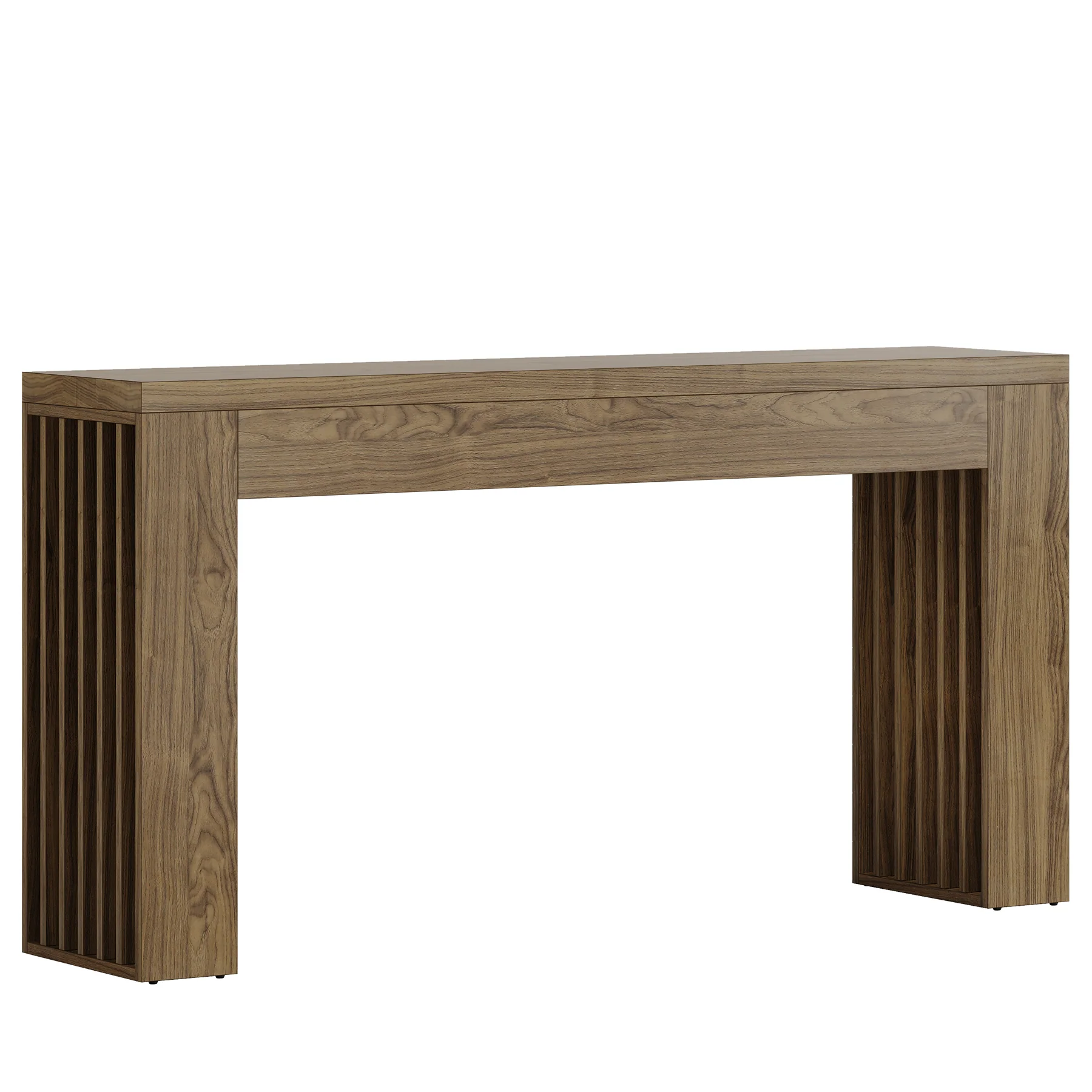 59" Console Table, Wooden Sofa Table Behind The Couch Hallway Table - Image 11