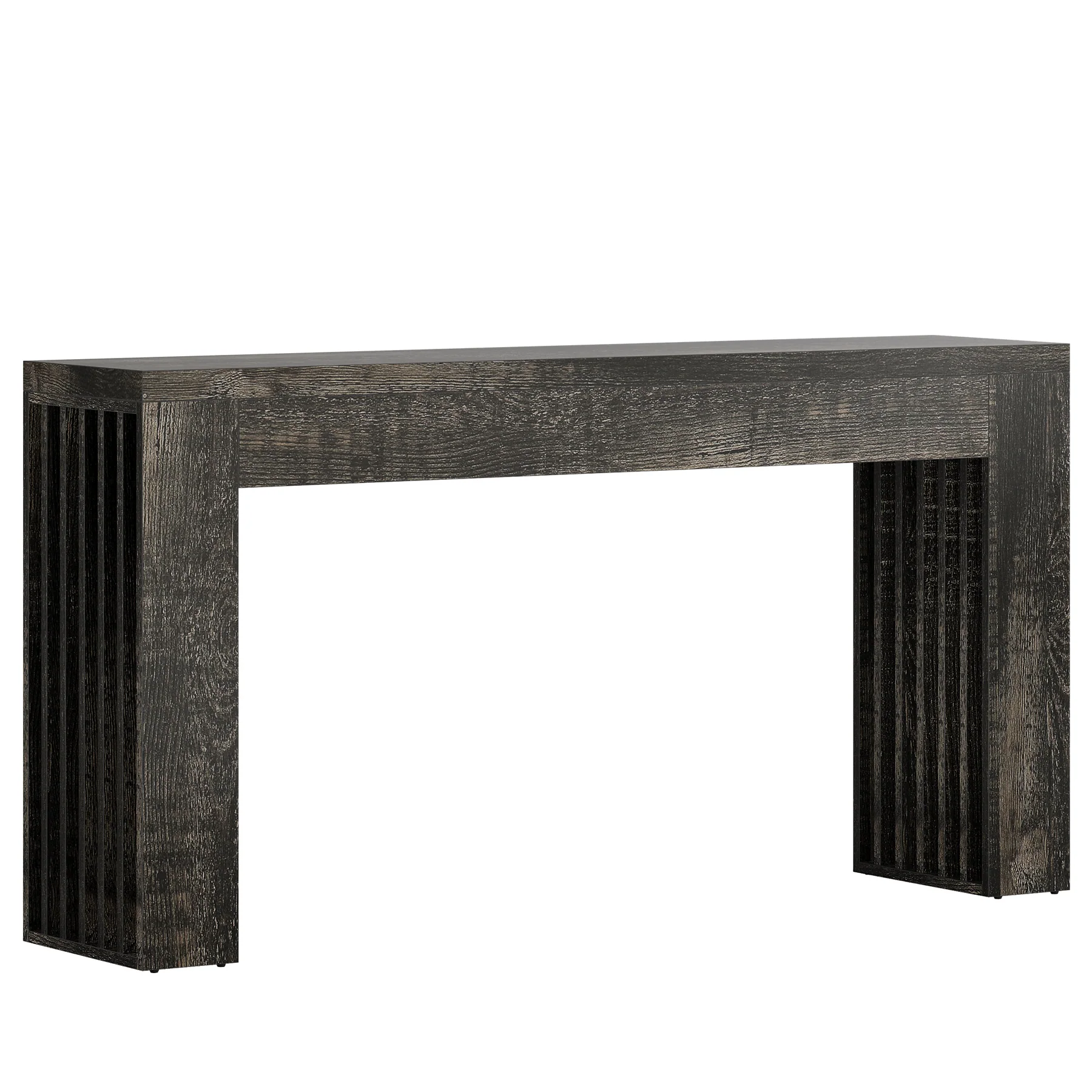 59" Console Table, Wooden Sofa Table Behind The Couch Hallway Table - Image 8