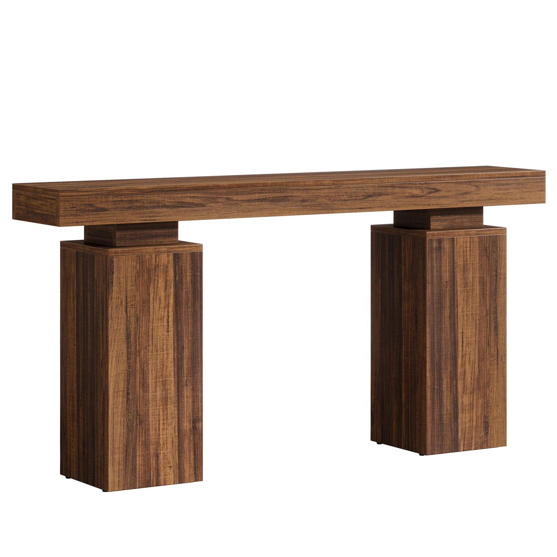 63" Console Table, Wooden Entryway Table Foyer Stand - Image 12