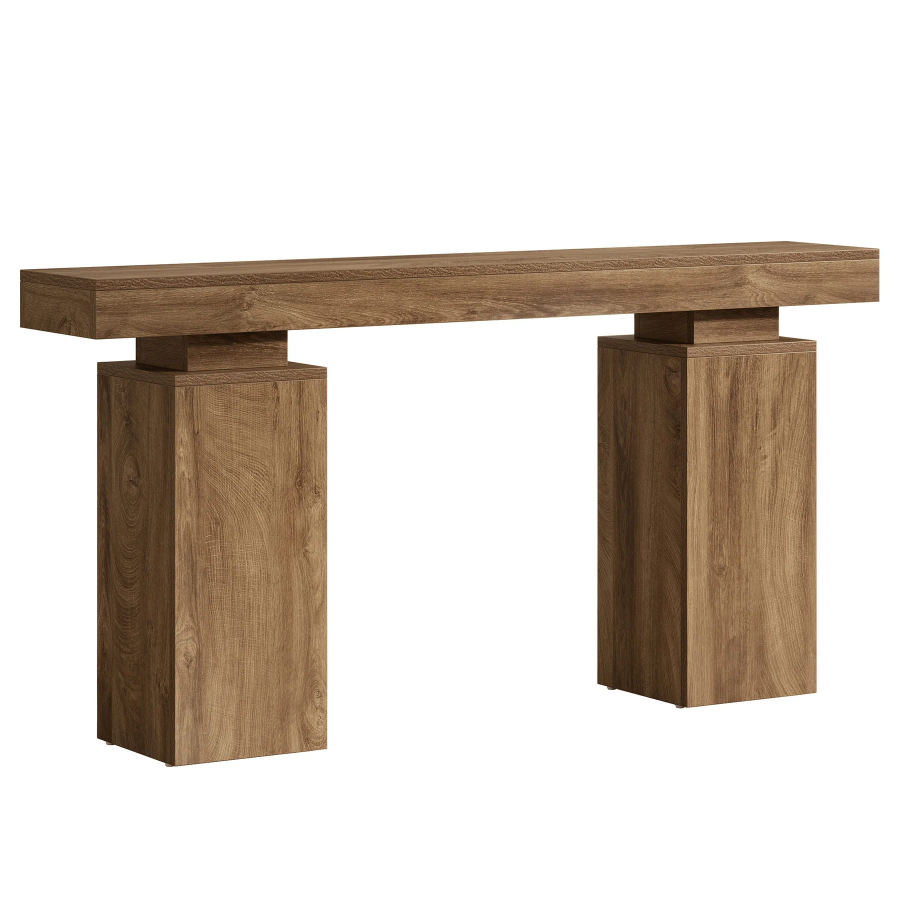 63" Console Table, Wooden Entryway Table Foyer Stand - Image 13