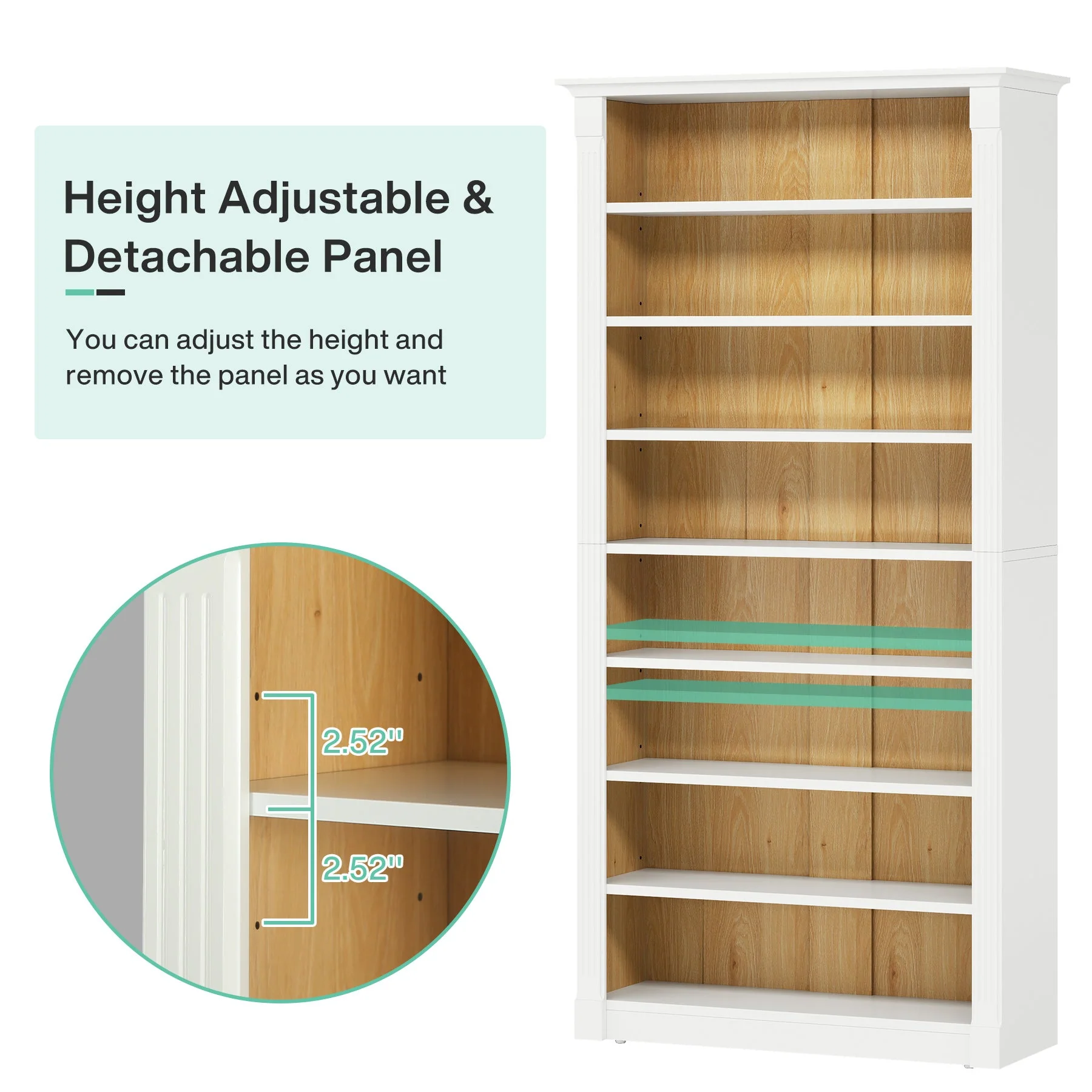 8-Tier Shoe Rack, Wooden Freestanding Shoe Storage Cabinet for 32-40 Pairs - Image 6