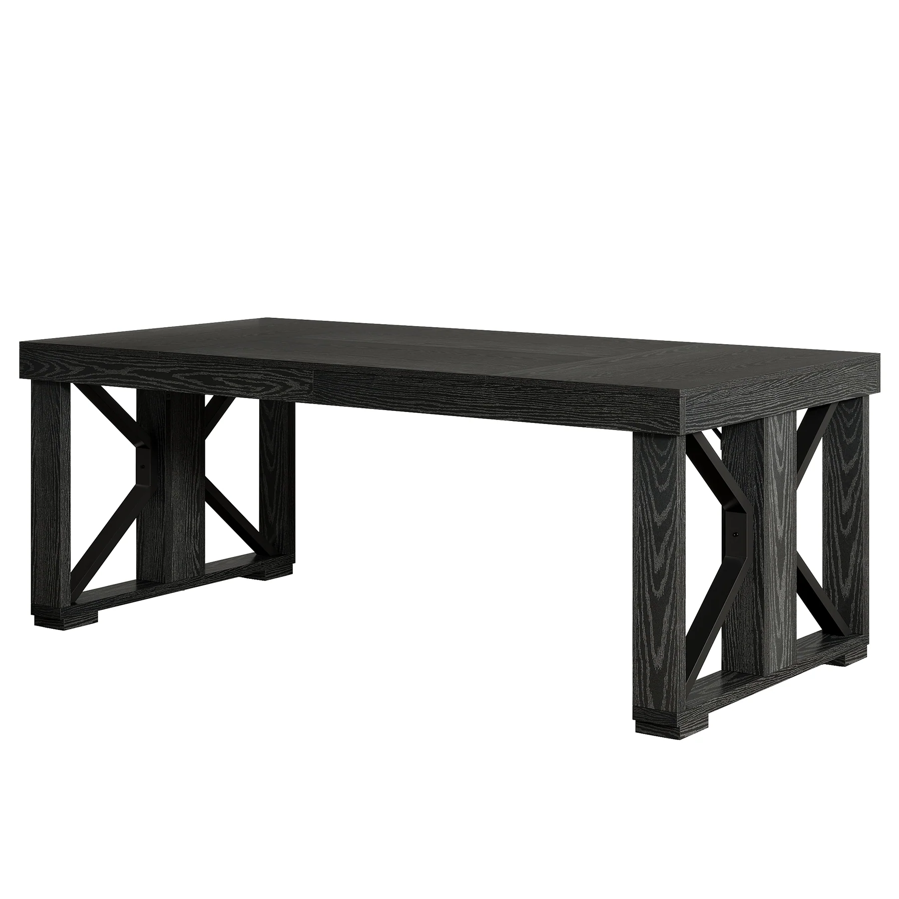 70.8" Dining Table, Wooden Kitchen Dinner Table for 6-8 People - Image 12