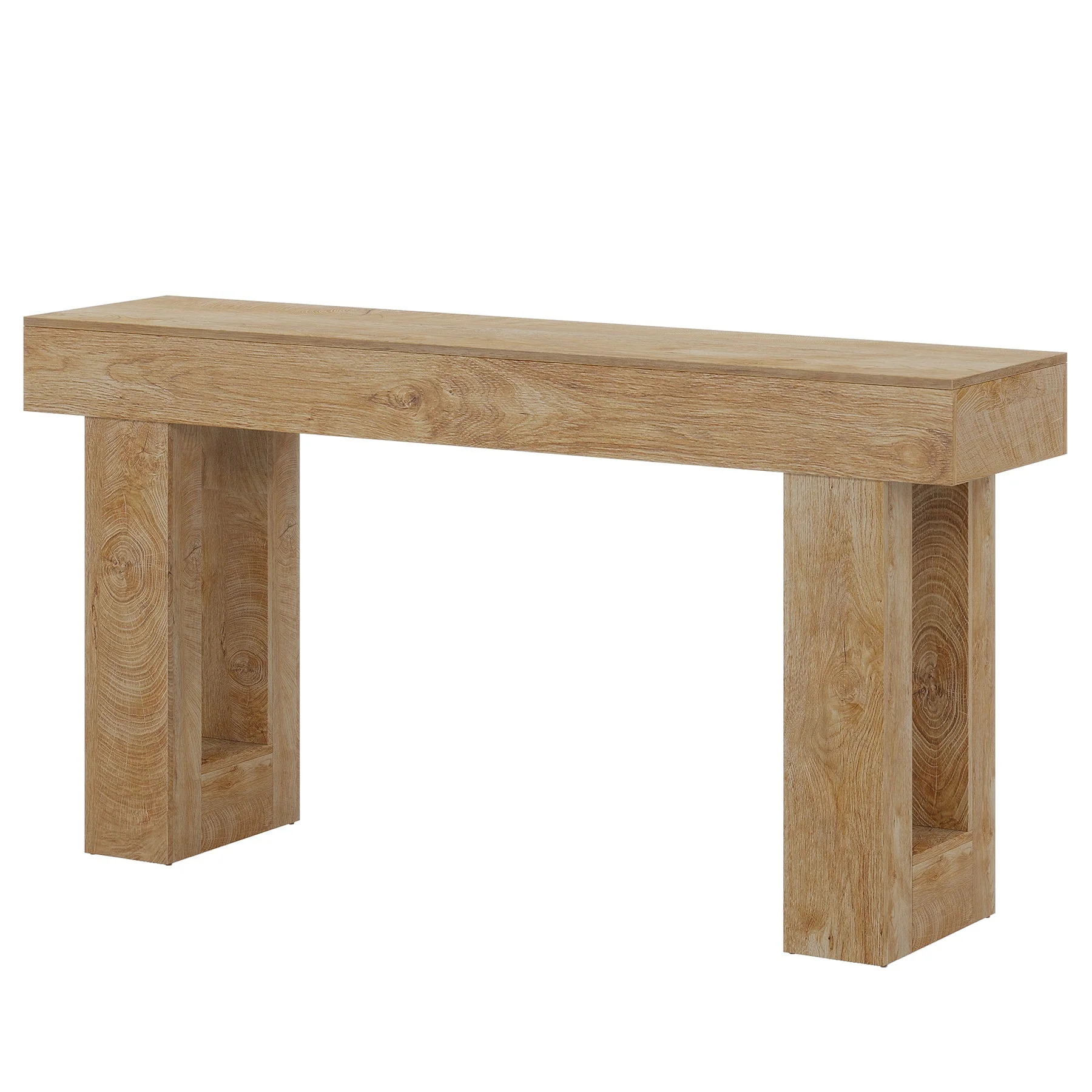 Wooden Sofa Table, 63-Inch Modern Console Table For Living Room - Image 27