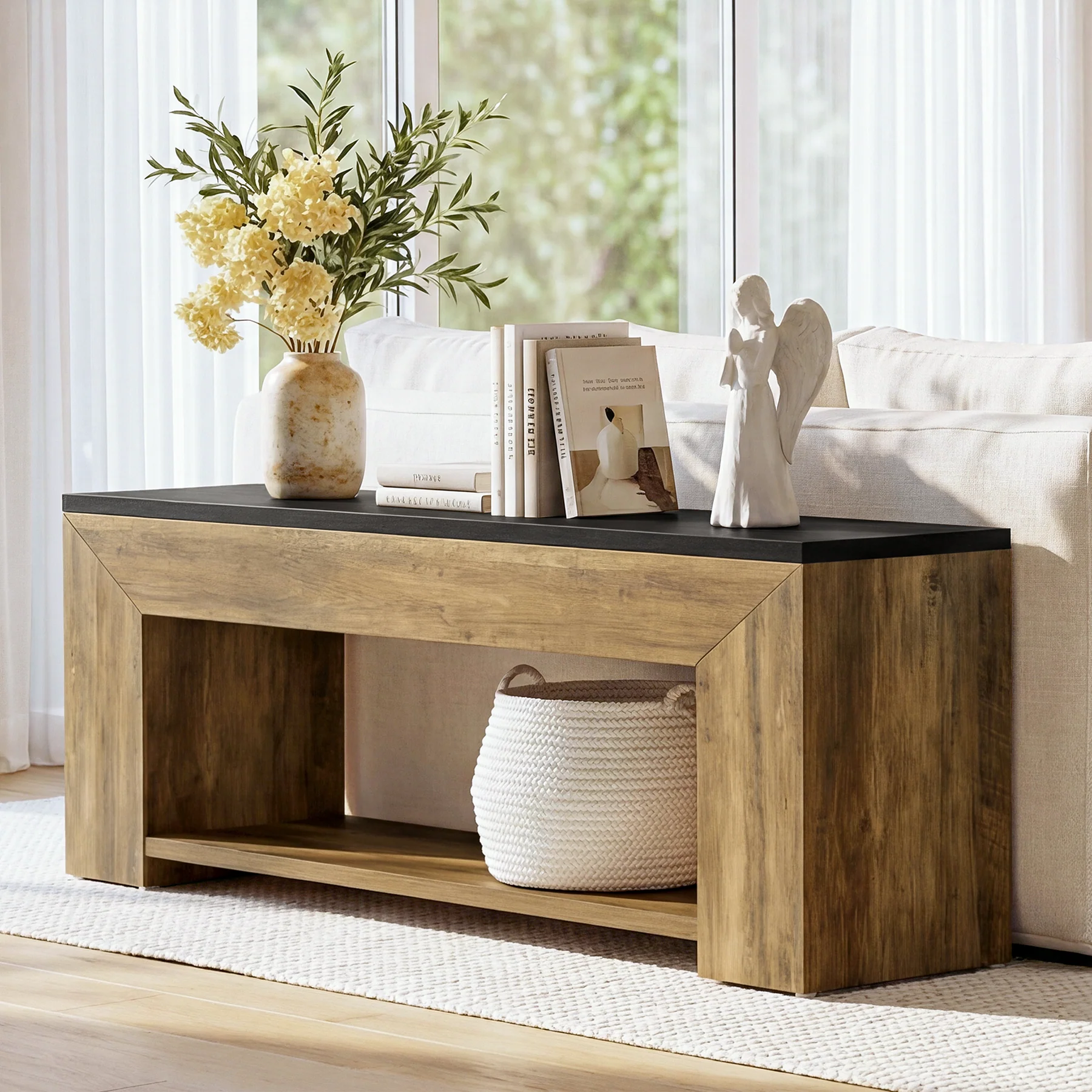 70.86" TV Stand for Up to 80 Inch TVs, Extra Long Wood Console with Storage - Image 5
